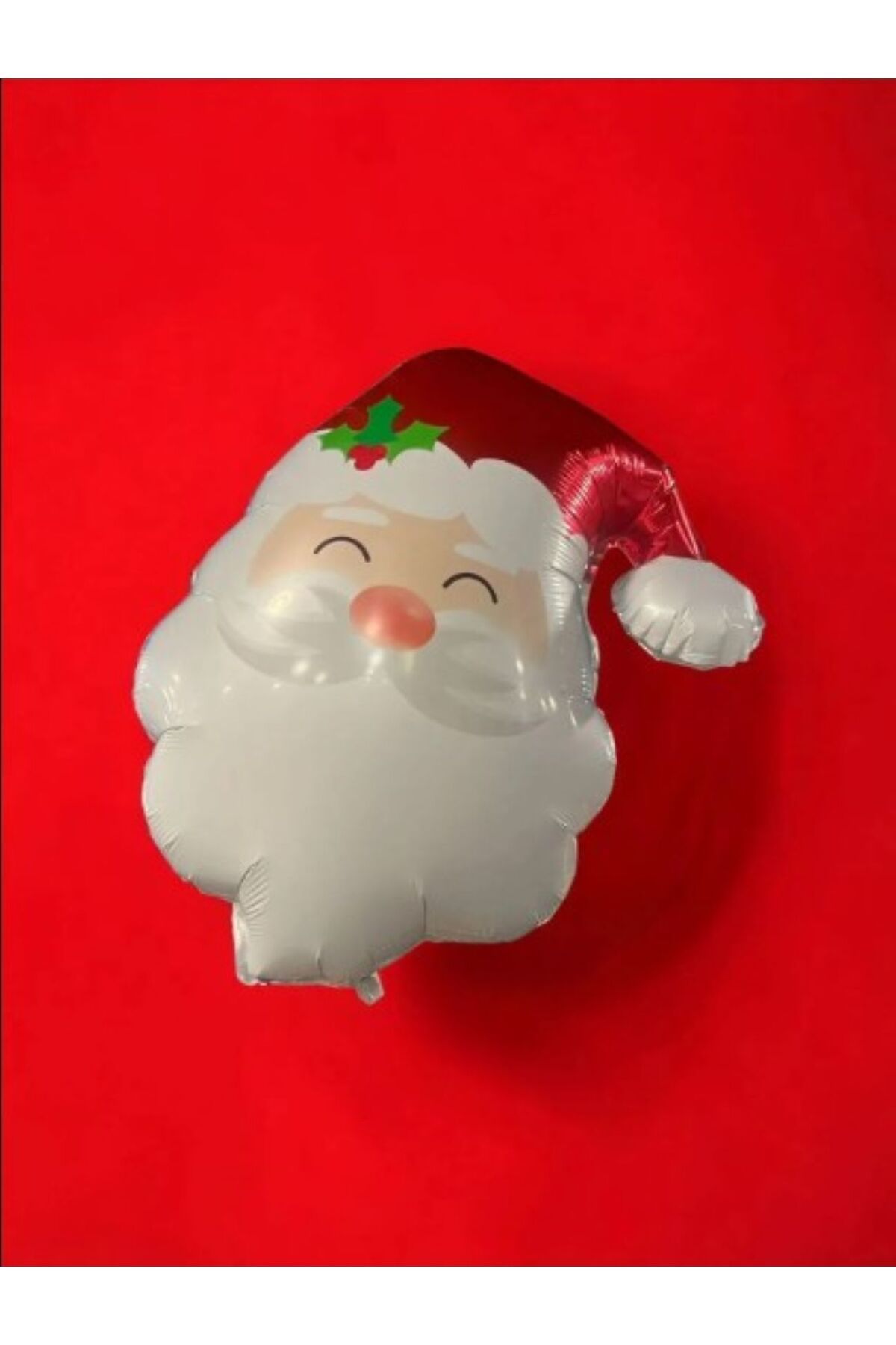 PartAntalya Yılbaşı Noel Baba Folyo Balonu Yılbaşı Süsleri Noel Baba Kafa Şekilli Balon 45 Cm Yeni Yıl