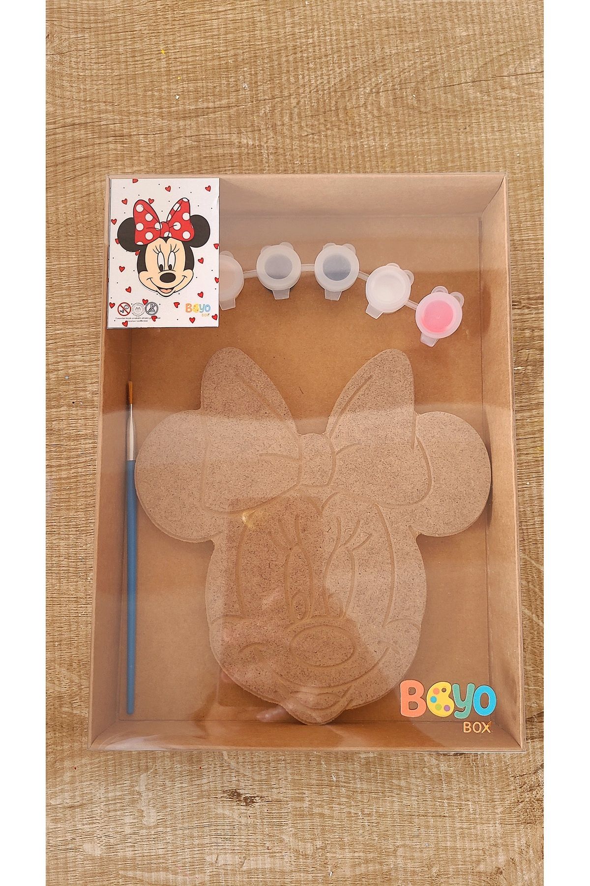 Boyobox Minie Mouse ahşap boyama kiti