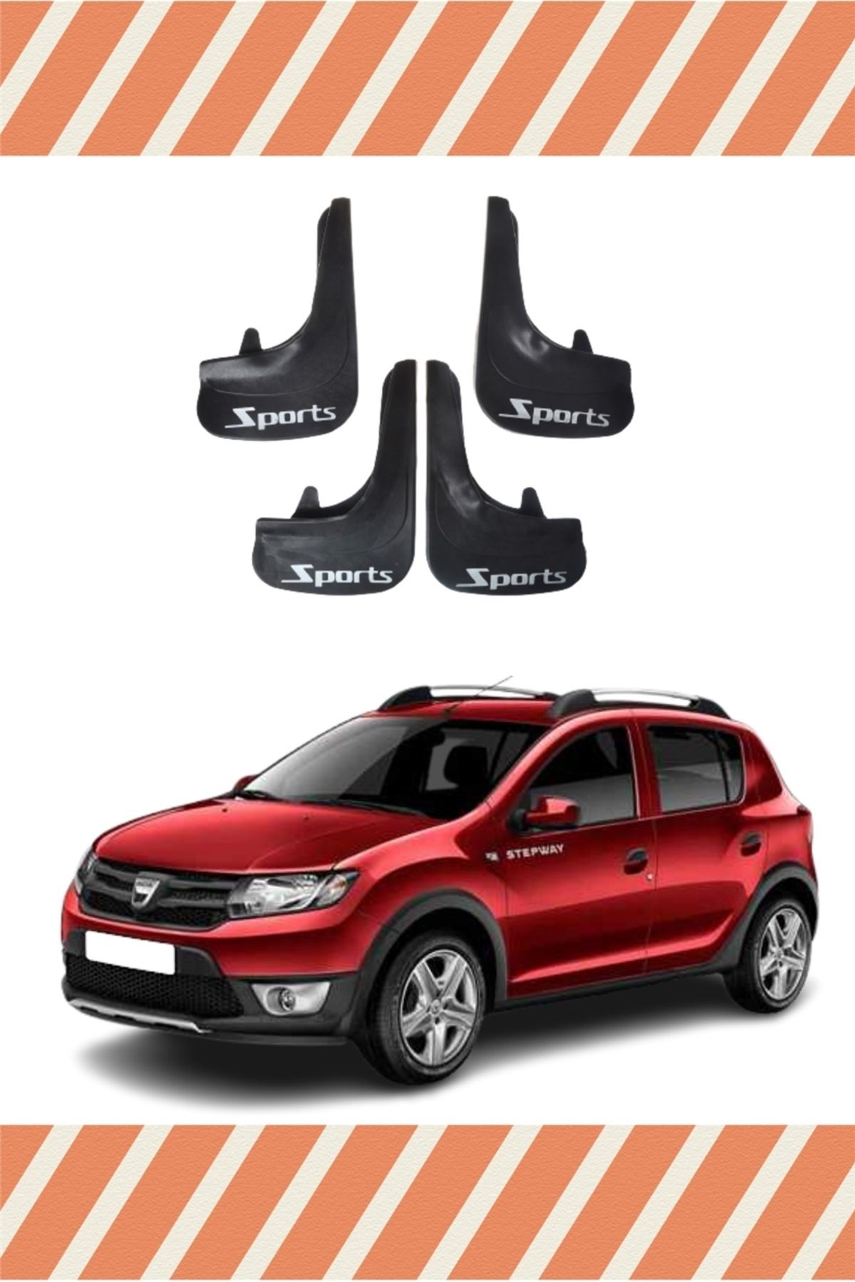Alpax Dacia Stepway 2013 sports yazılı 4’lü tozluk çamurluk paçalık