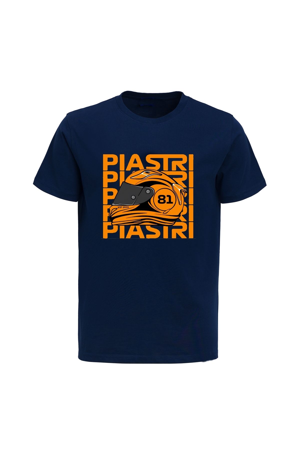 Efendioğlu Design Oscar Piastri baskılı f1 pamuklu tshirt