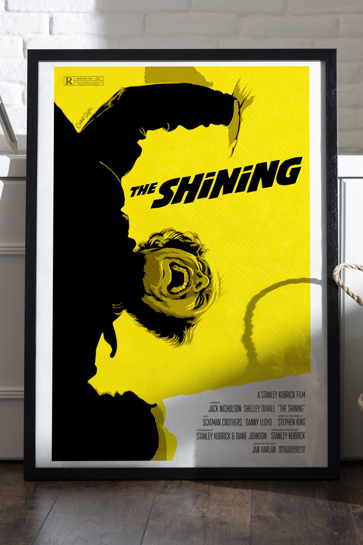 Duvarda The Shining Siyah Ahşap Çerçeveli Film Duvar Tablosu