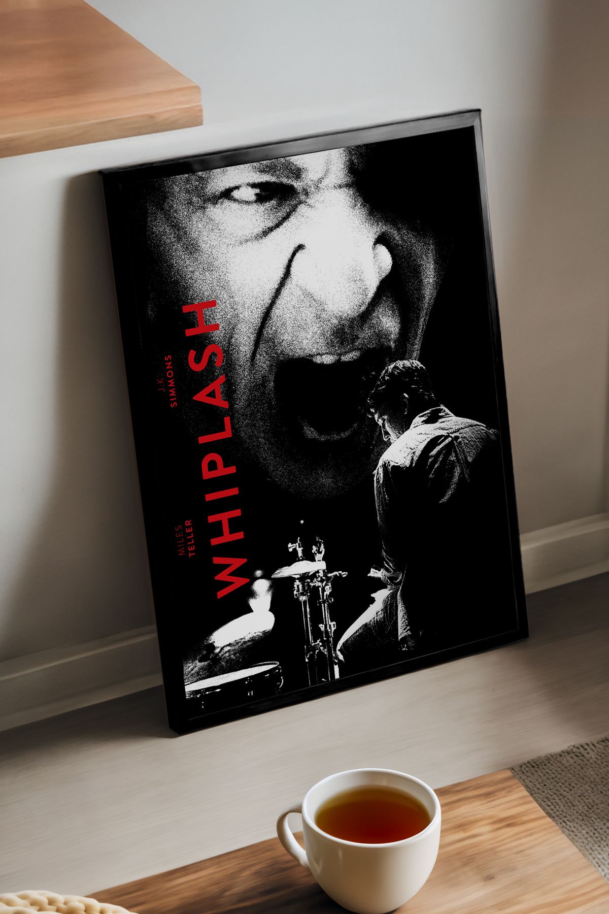 Duvarda Whiplash Siyah Ahşap Çerçeveli Film Duvar Tablosu