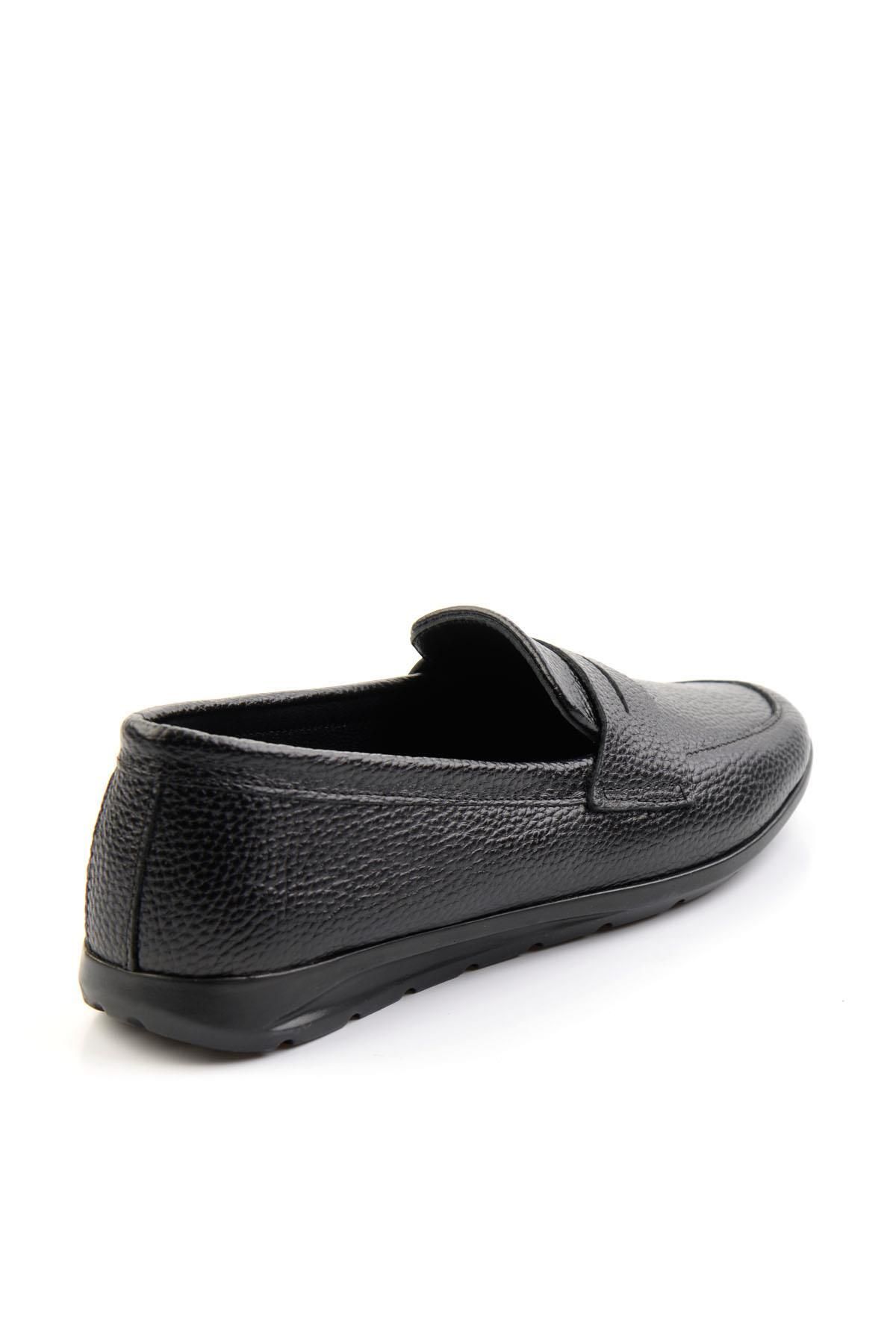 Bambi-Μαύρα Δερμάτινα Γυναικεία Loafer Παπούτσια K01718110303 3