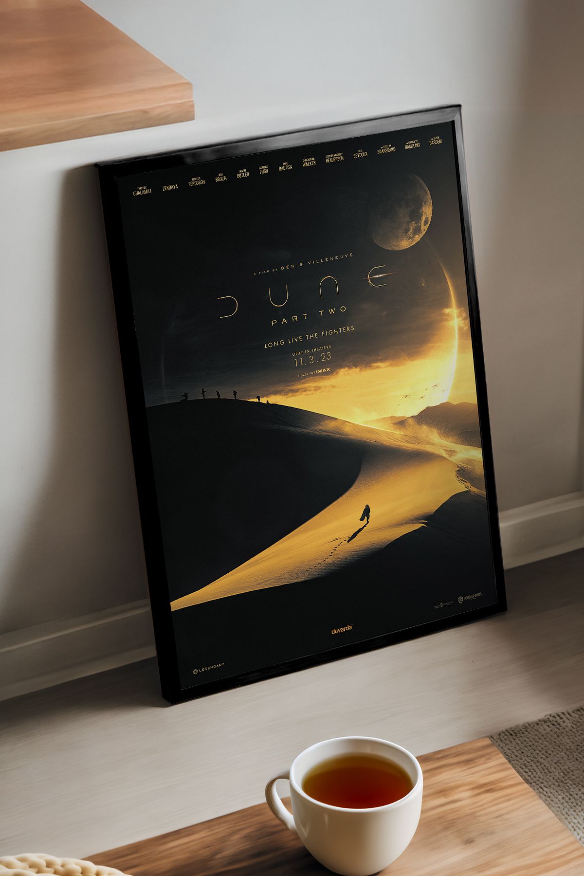 Duvarda Dune Siyah Ahşap Çerçeveli Film Duvar Tablosu