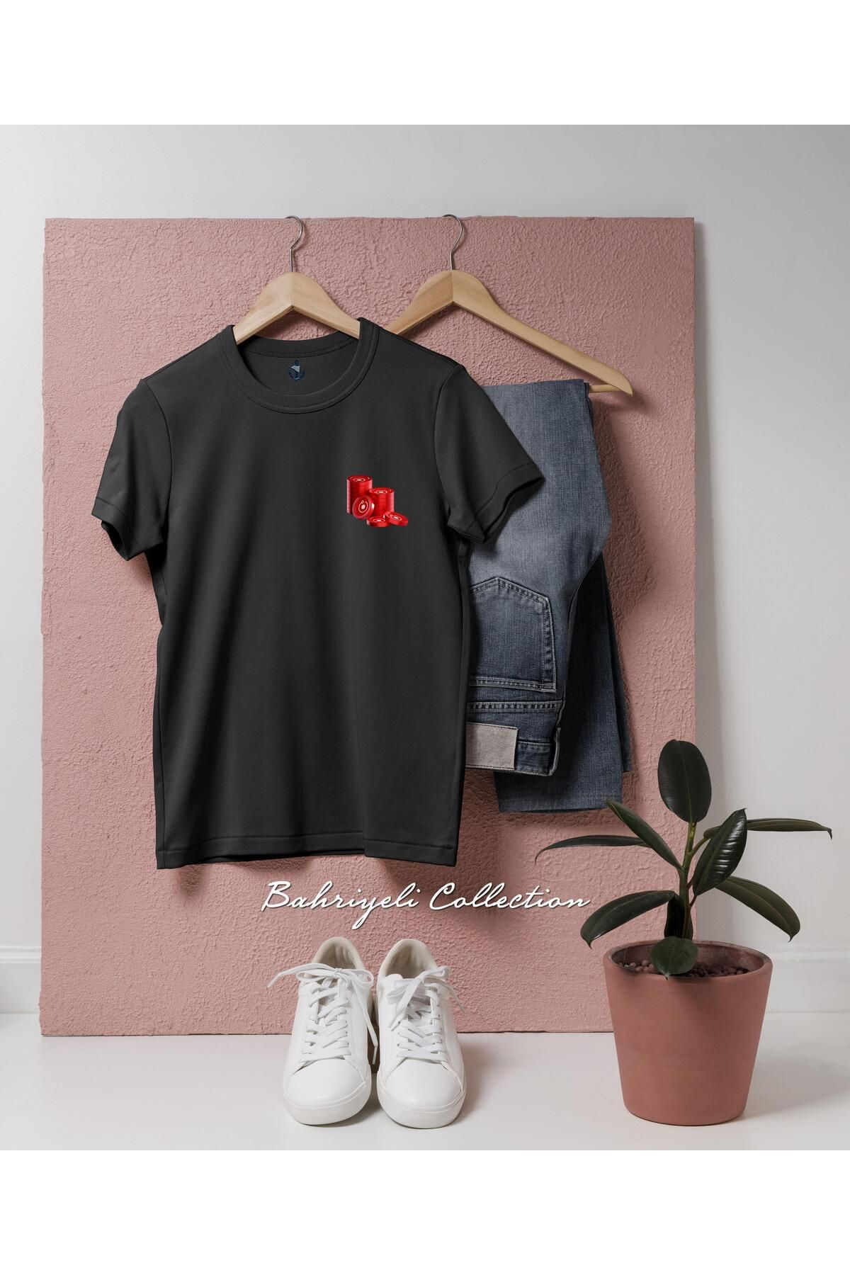 bahriyeli.jpeg Oversize Render Token Coin Cep Tasarımlı Unisex T-Shirt