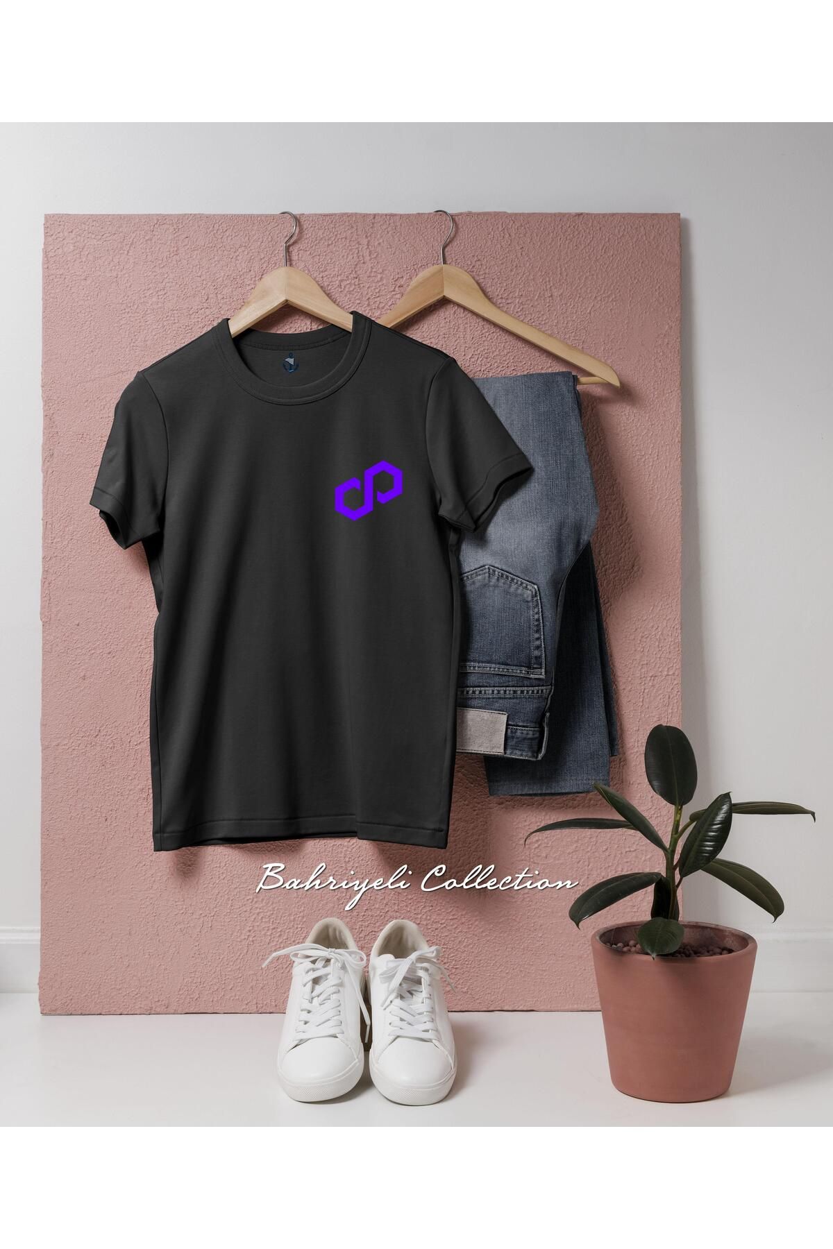 bahriyeli.jpeg Oversize Polygon Matic Coin Cep Tasarımlı Unisex T-Shirt