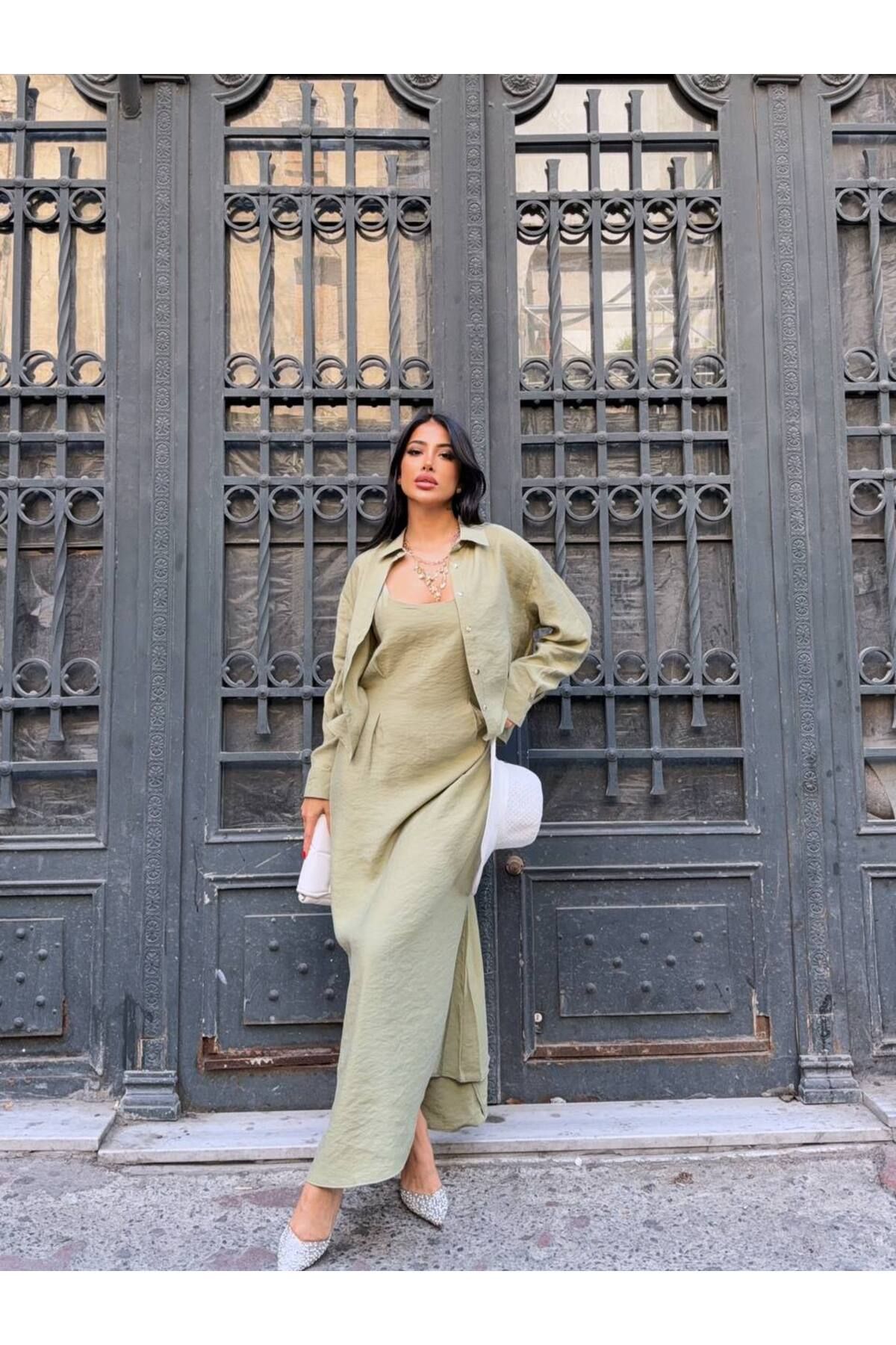 Castivo Fashion Yazlık Keten Görünümlü Takım