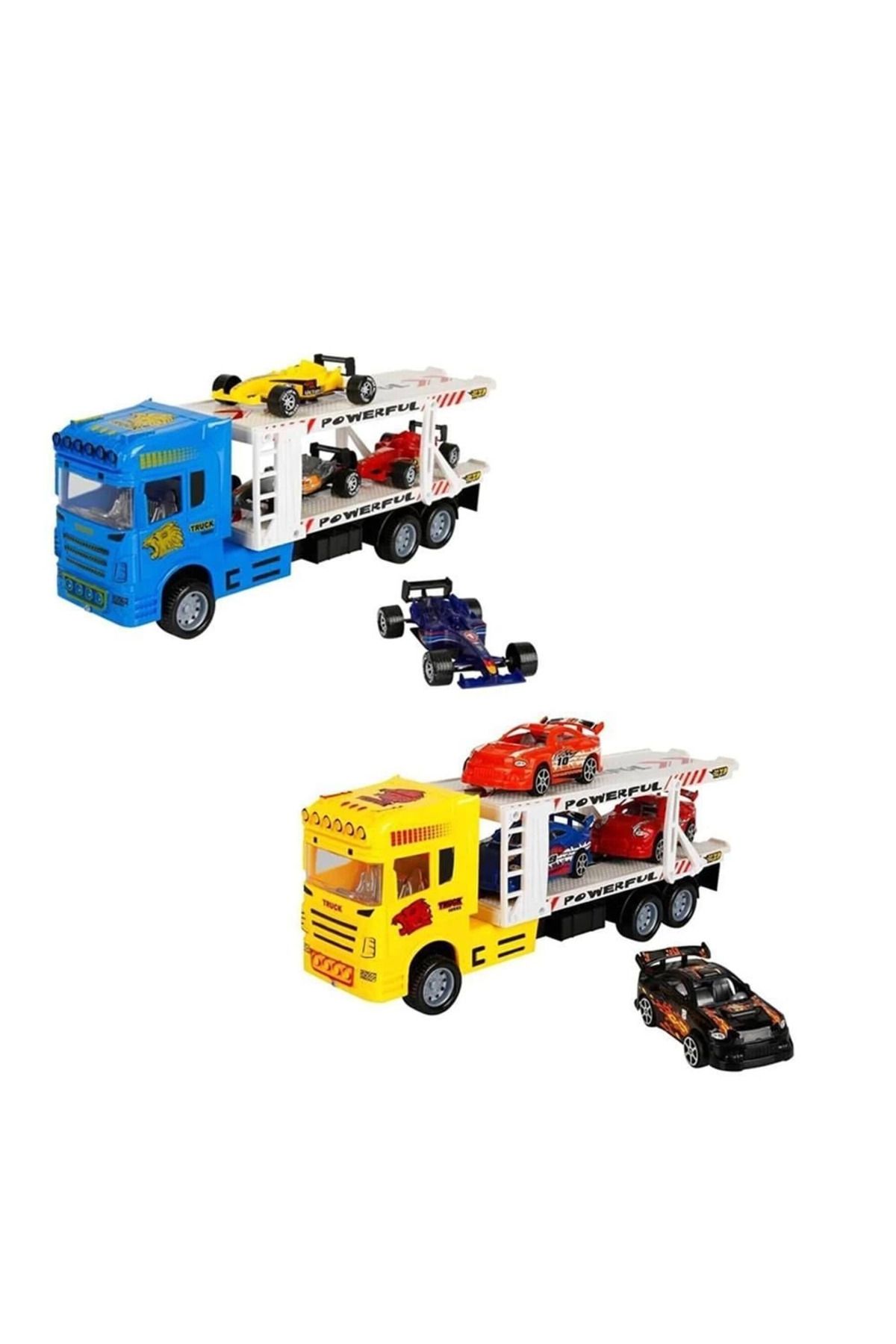 yusuftex 1:32 Maxx Wheels 2 Katlı Transporter 4 Araçlı Tır 32 Cm 1 Adet Fiyatıdır