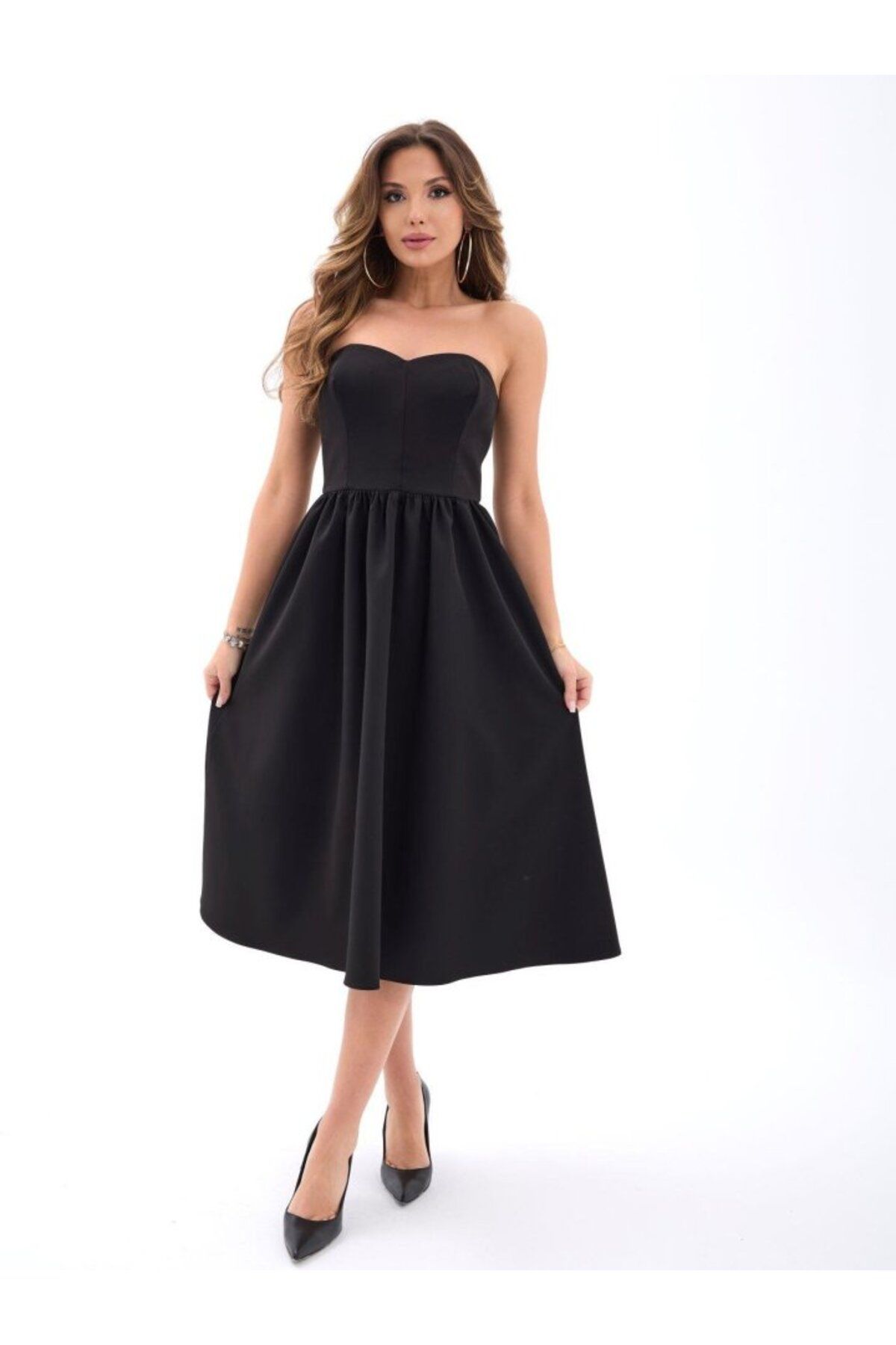 Arben Boutique 7313 ELBİSE-SİYAH