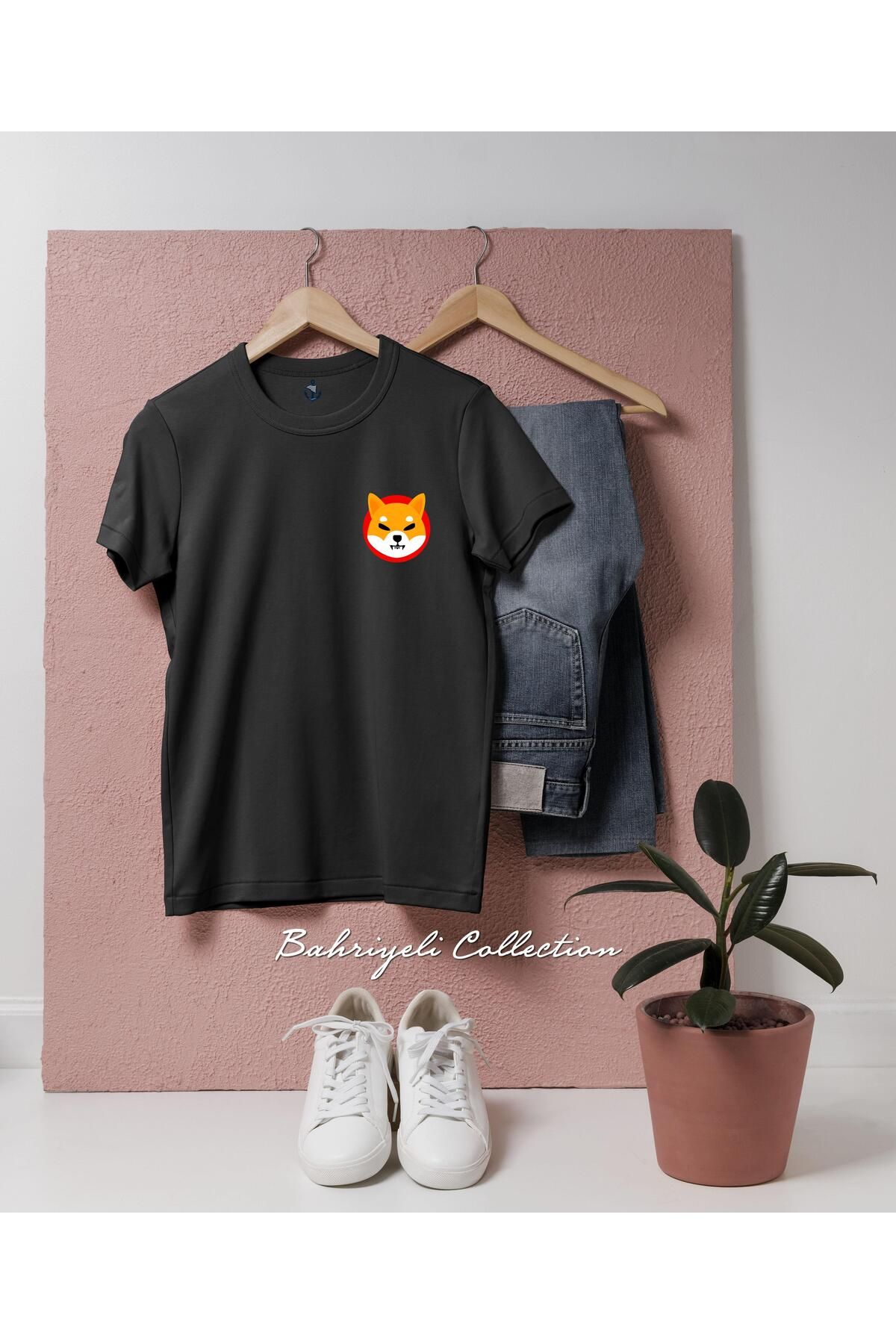 bahriyeli.jpeg Oversize SHİB Shiba Coin Cep Tasarımlı Unisex T-Shirt