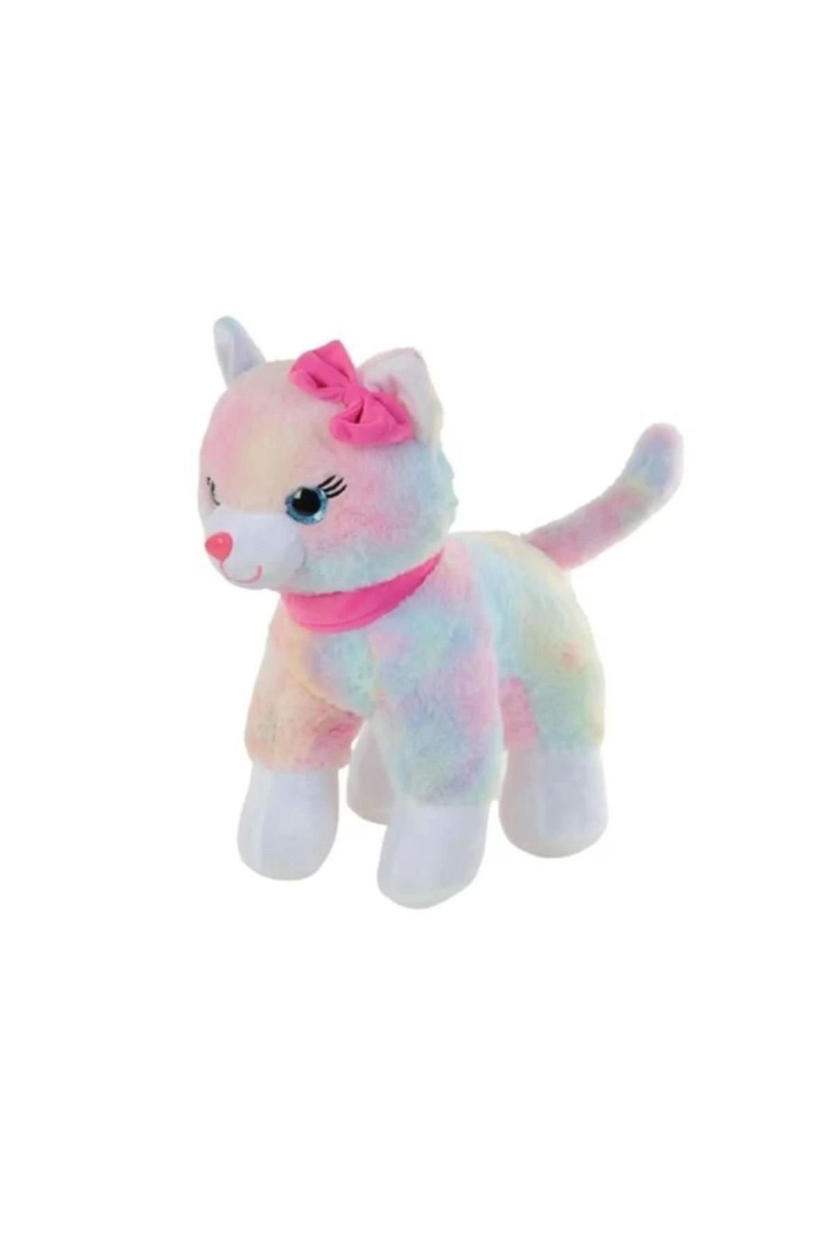 yusuftex 62555 30 cm Pembe Tokalı Kedi