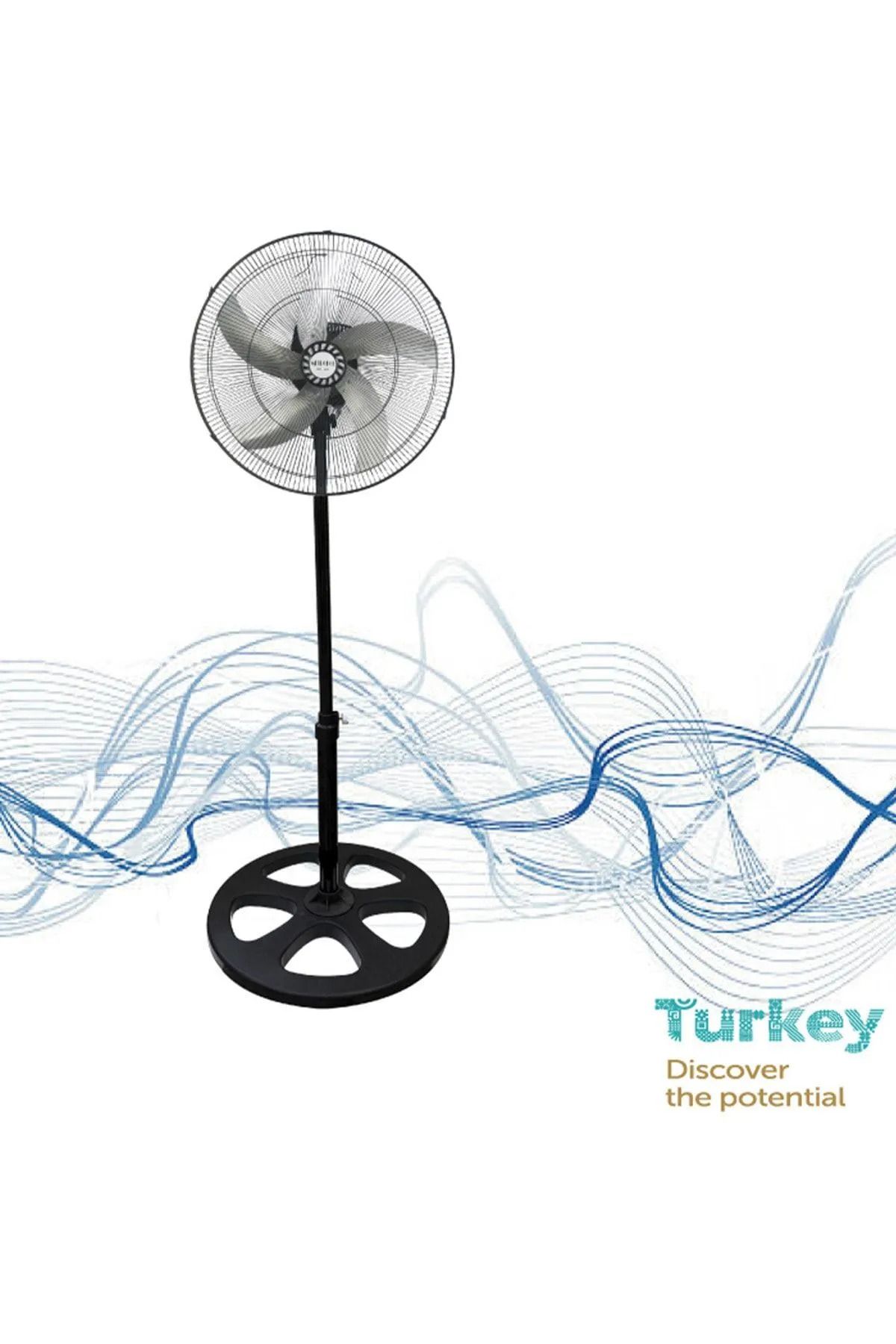 METROPOL Yüksek Performanslı 18'' Ayaklı Çelik Pervaneli Vantilatör Oda Serinletici 75W MOTOR GÜCÜ