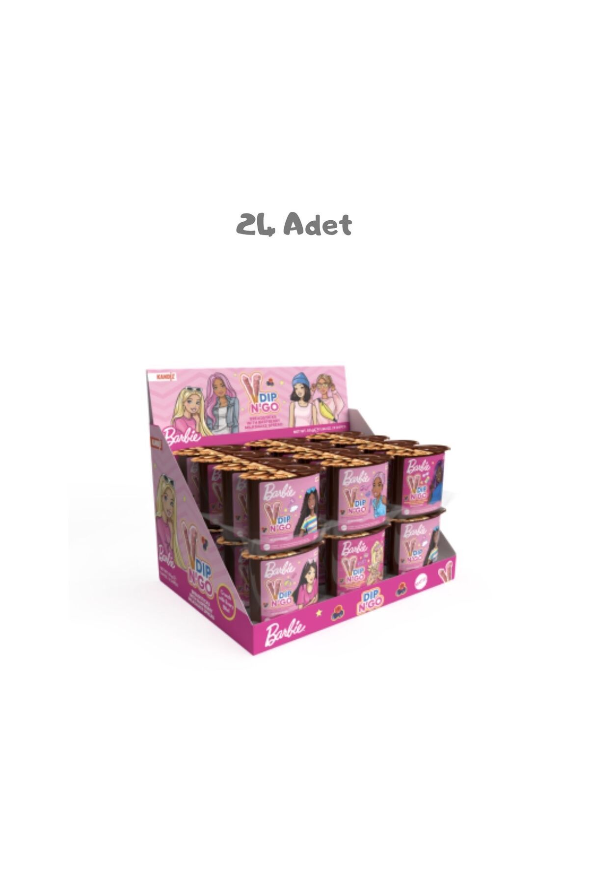 Barbie Dipn Go Raspberry Milkshake Candy 55g 24 Adet