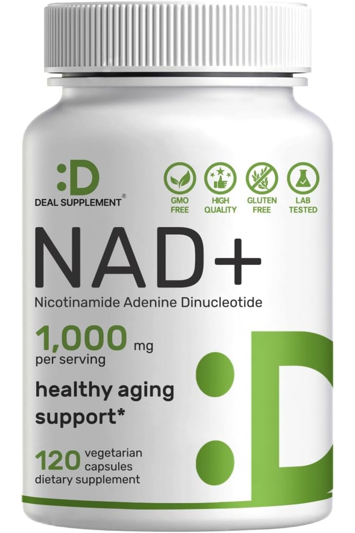 DEAL SUPPLEMENT NAD+ Women & Men Promote Energy, Anti-Aging Cell Regeneration 1000mg 120 Veggie Caps