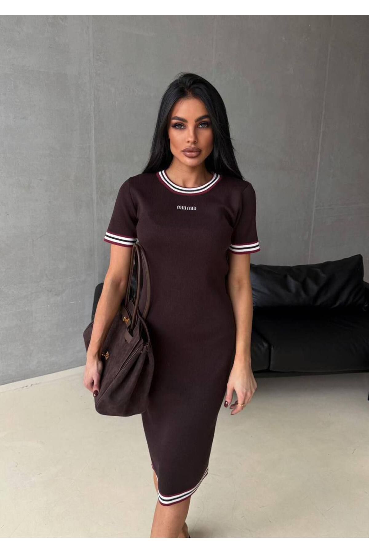 Abalı Yeni sezon triko yazlık elbise Alhawi, Melisa model