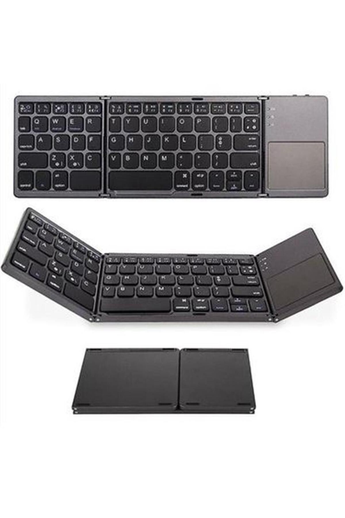 Vobotek Teknoloji Sline Y-041 Katlanabilir Kablosuz Bluetooth Klavye Touchpadli Taşınabilir