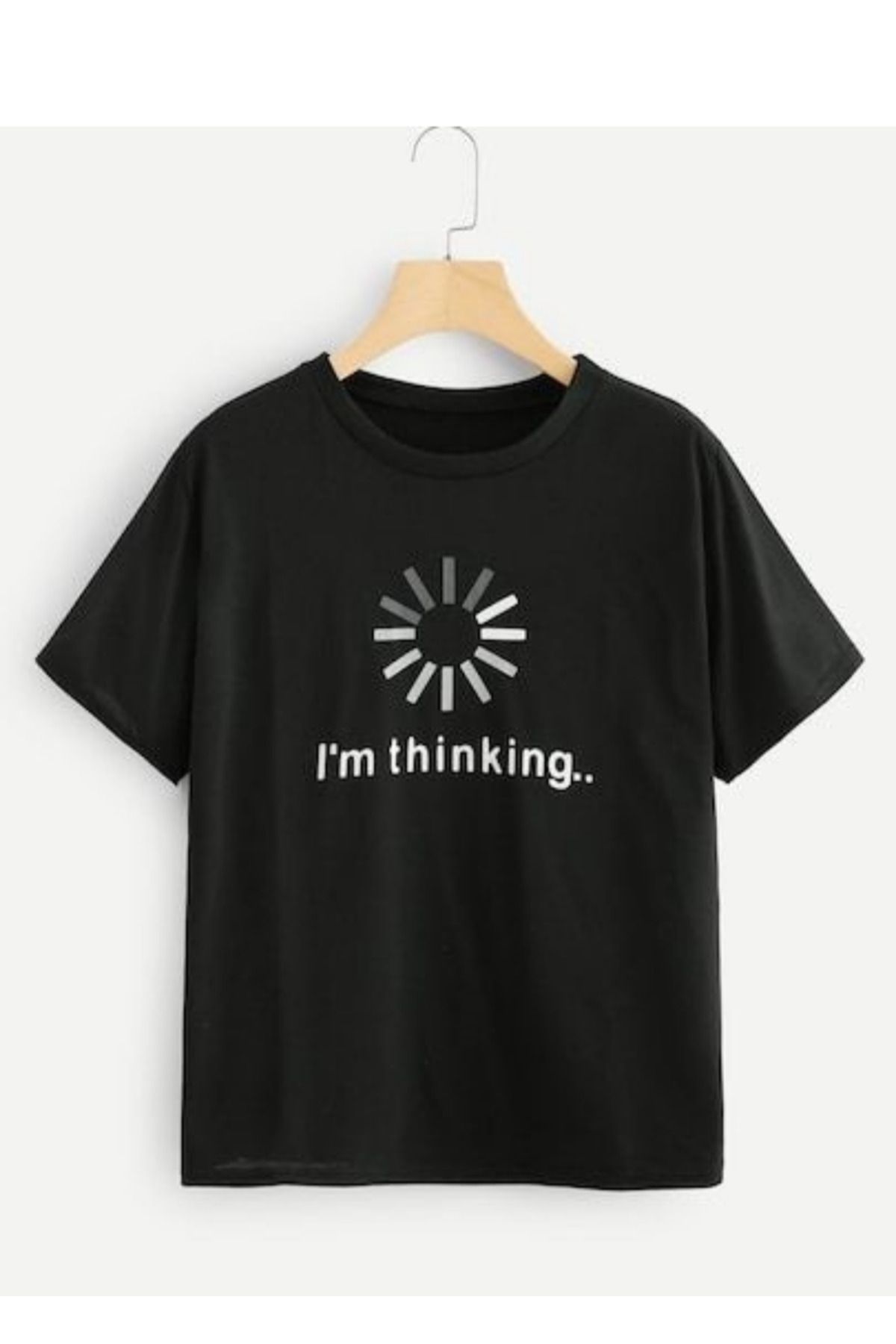 Gollinger I'm Thinking Baskılı Yuvarlak Yaka T-shirt - SİYAH