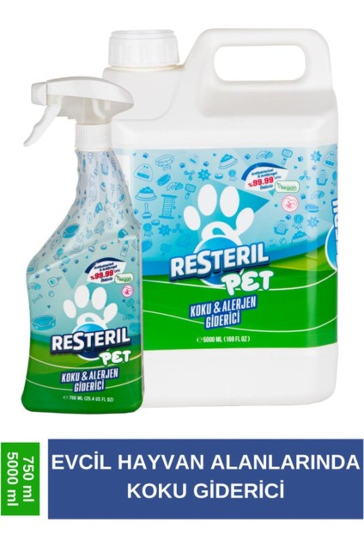 Majo Resteril Hiyen Spreyi Pet 750X5000ml Kedi Kumu Köpek Çiş Kusma Koku Giderici Dezenfektan Temizleyici