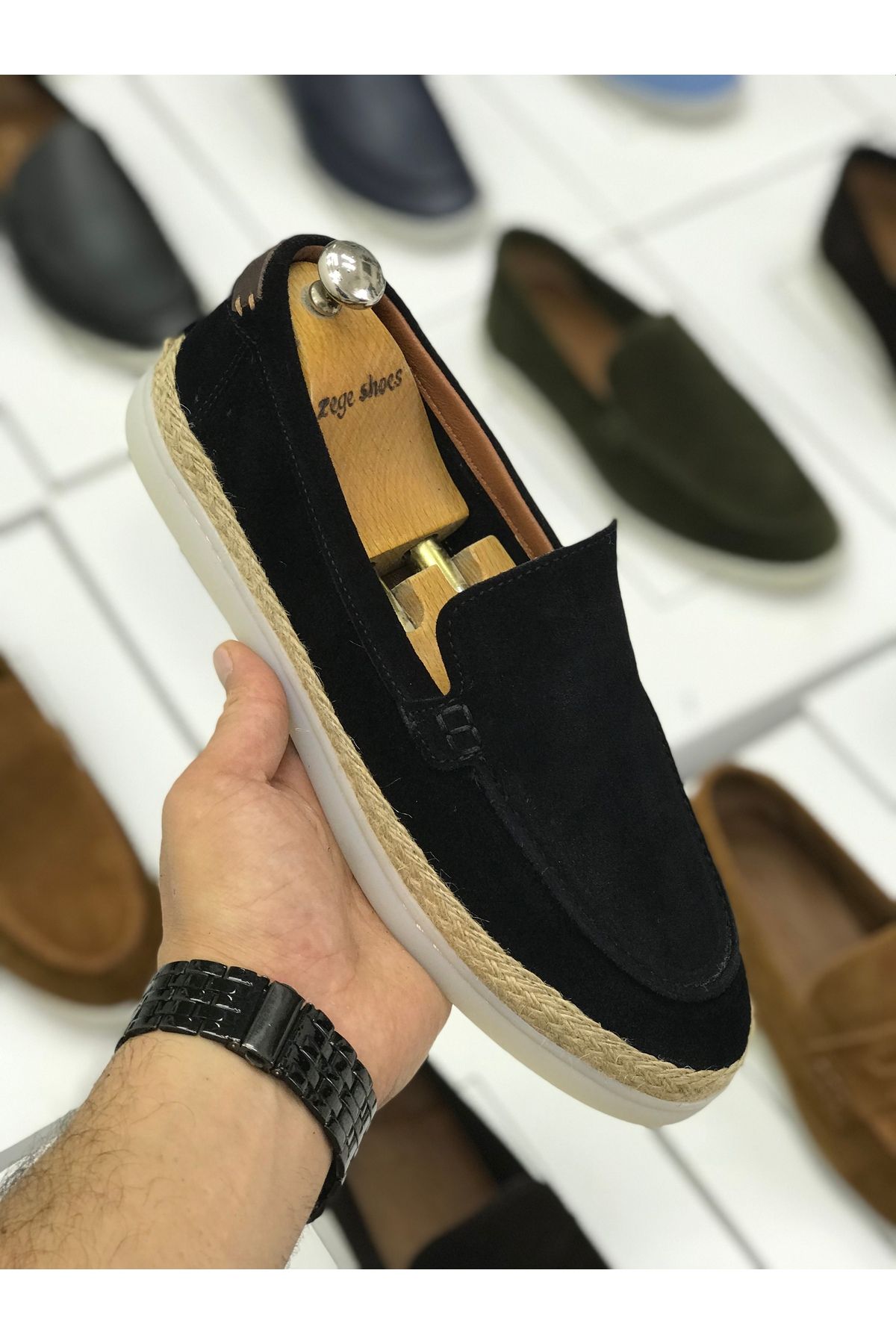 Zegeshoes Yeni Sezon Hakiki Deri Jut Ayakkabı Esparadil