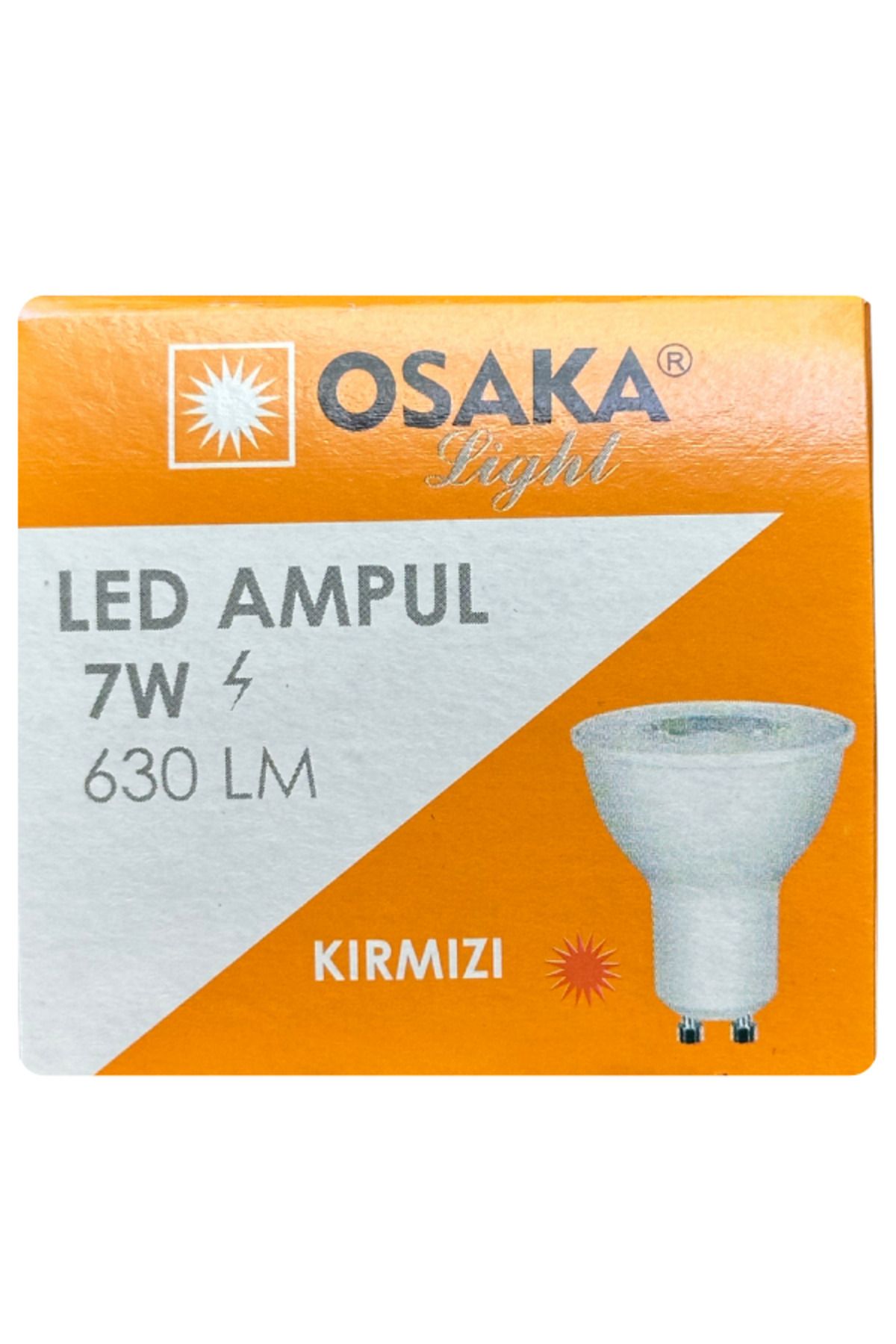 Osaka (1 Adet) Osaka 7W Kırmızı Işık GU10 Duylu (Kalın Duy) Led Çanak Ampul