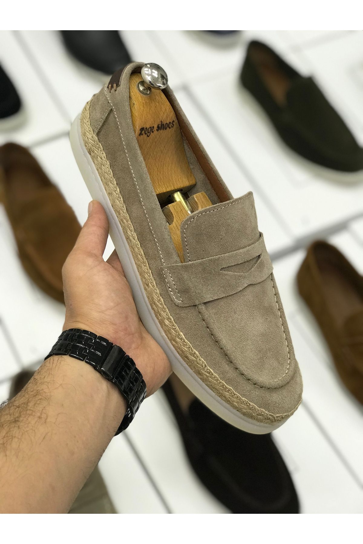 Zegeshoes Yeni Sezon Hakiki Deri Jut Ayakkabı Esparadil