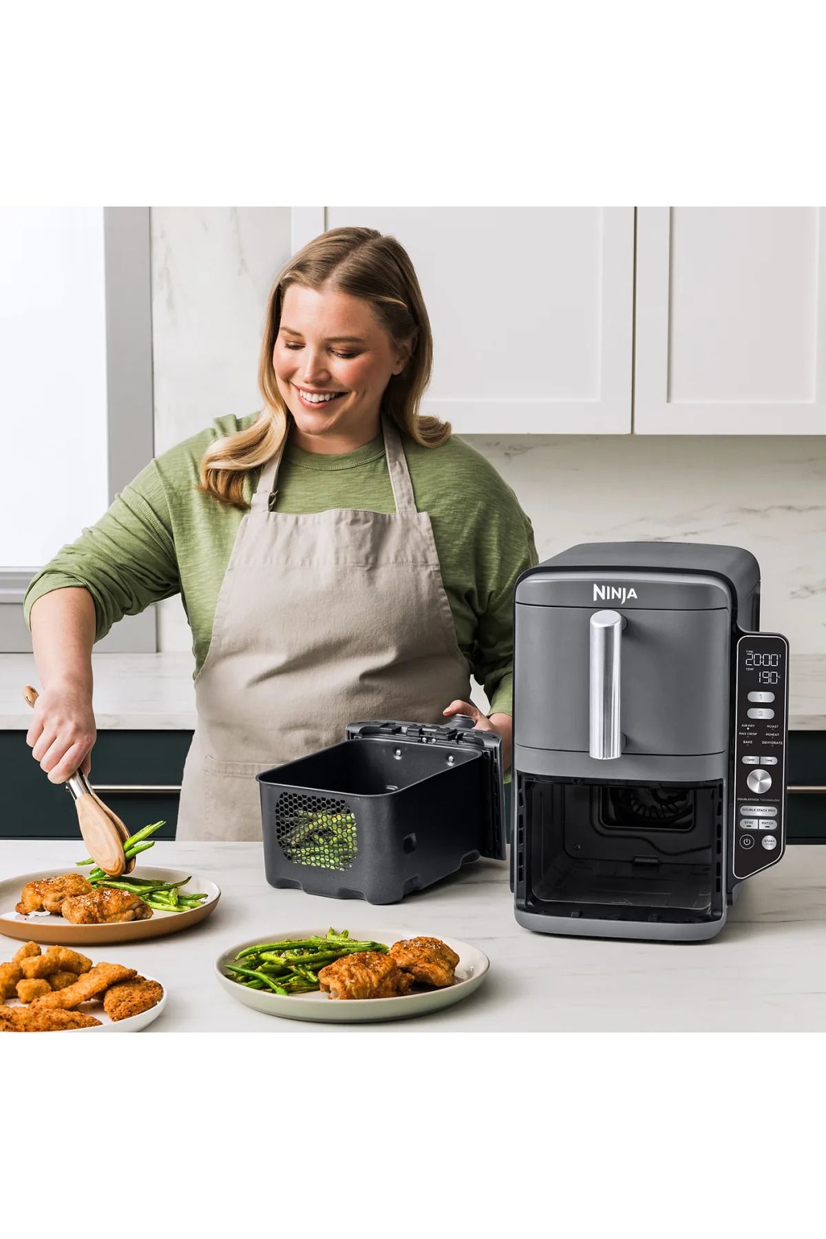 NINJA-Ninja SL400EU Double Stack XL Air Fryer, 9.5 l, 2470 W, 6 programs (Grey) 3