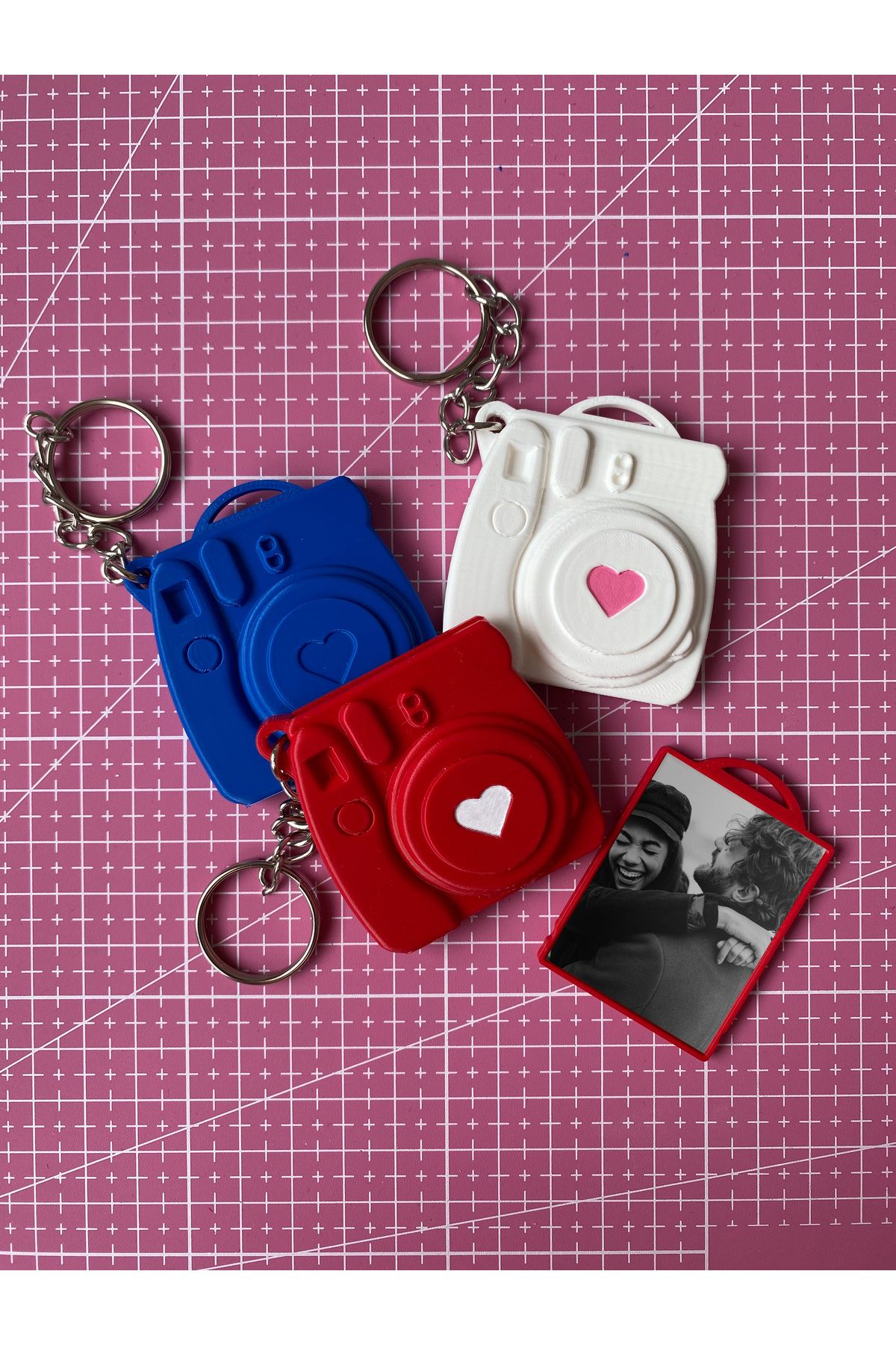 Figuva Instax Mini Anahtarlık-Fotoğraf Çerçeveli / Tekli /Hediye Anahtarlık