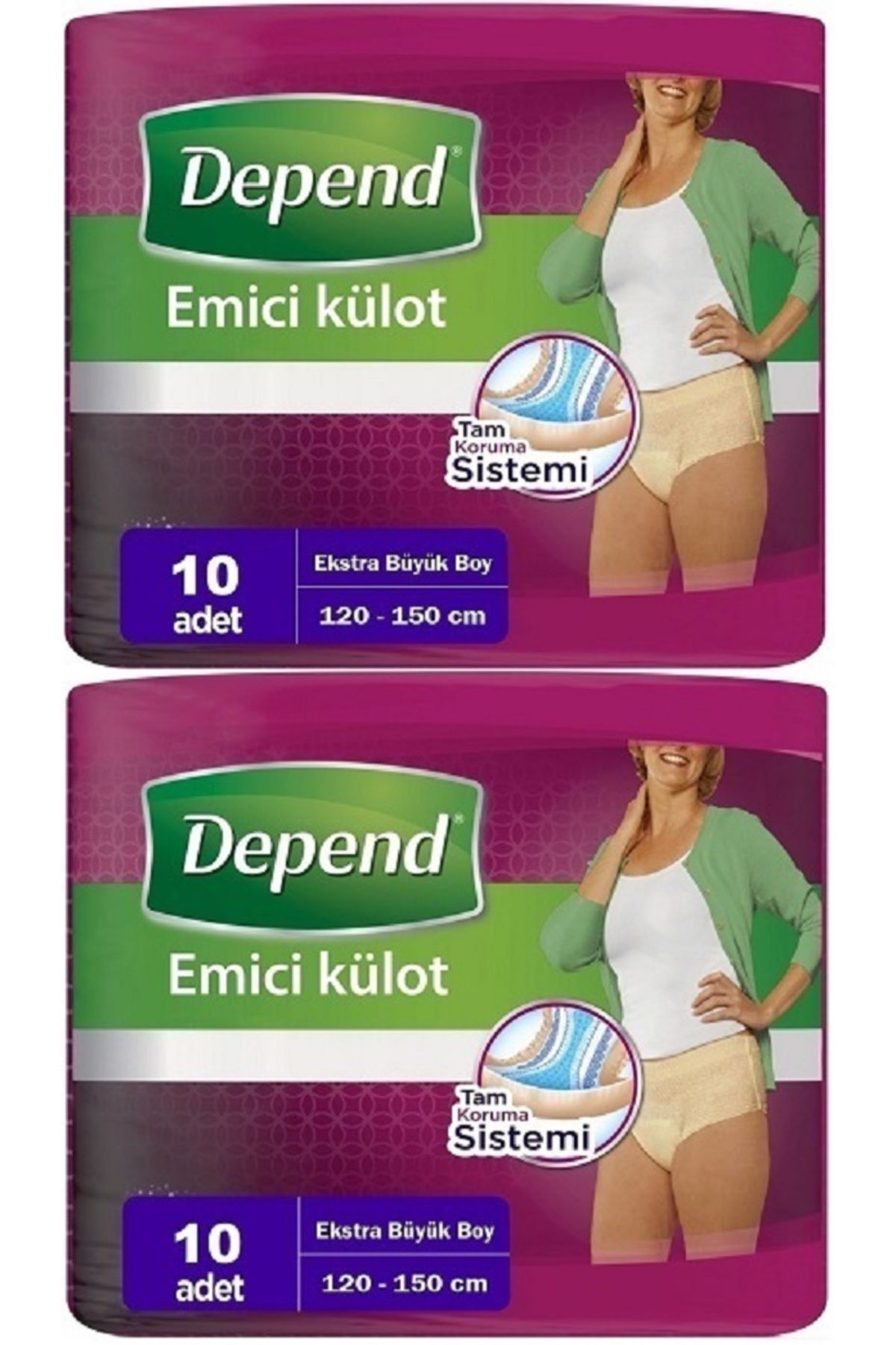 Depend Emici Külot Hasta Bezi XL - Extra Büyük Kadın 20 Adet (2PK*10)