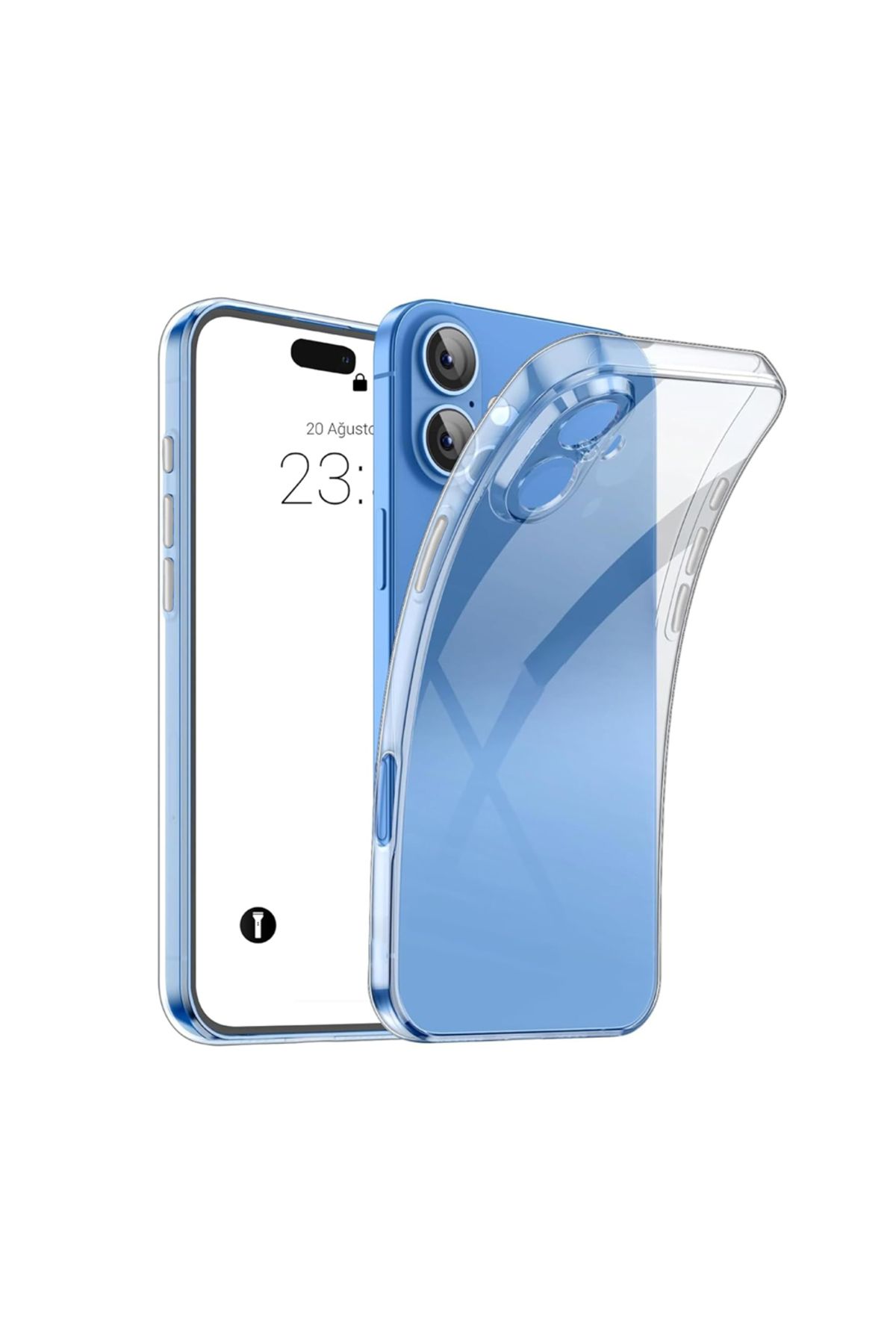 FIRO iPhone 16 Kılıf Metal Tuşlu Kamera Korumalı Silikon Şeffaf Arka Kapak