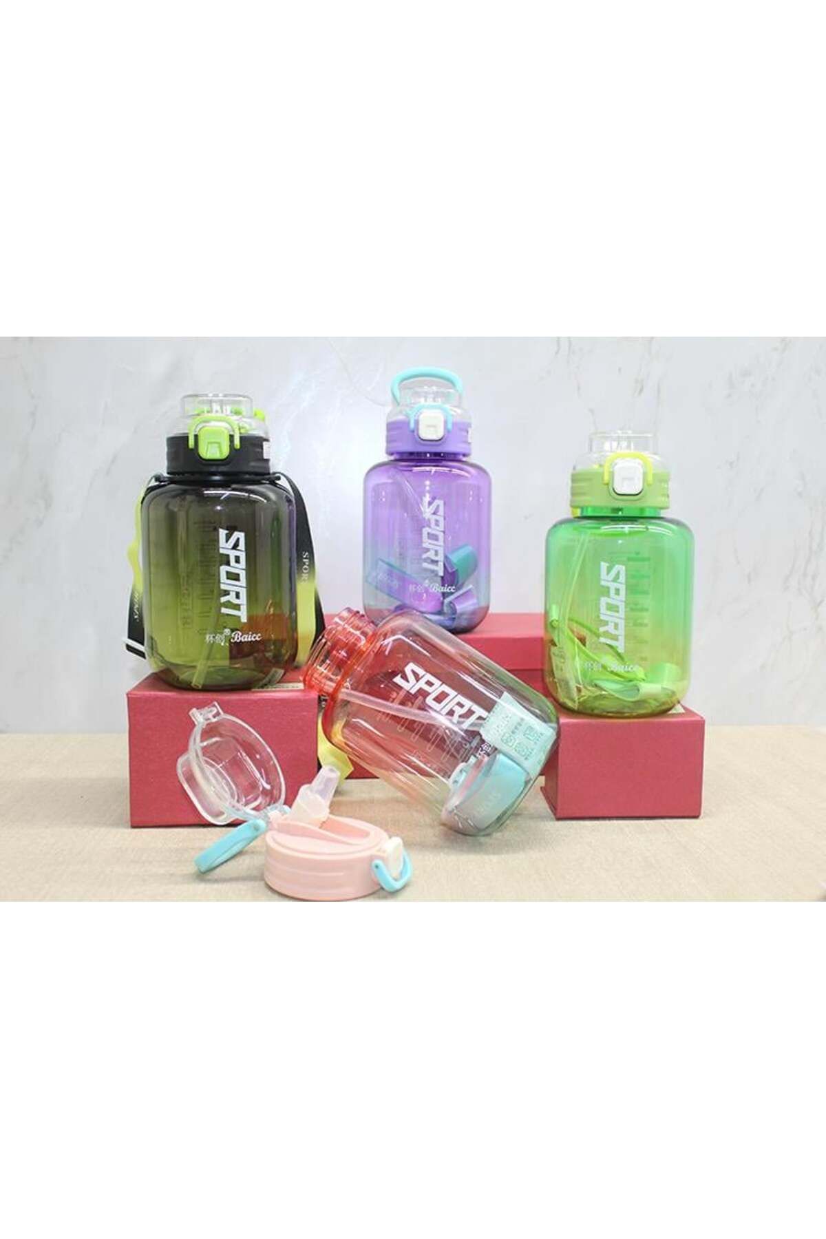 alsepeteavm Pipetli Su Matarası 1100 Ml BPA İçermez Alk3149
