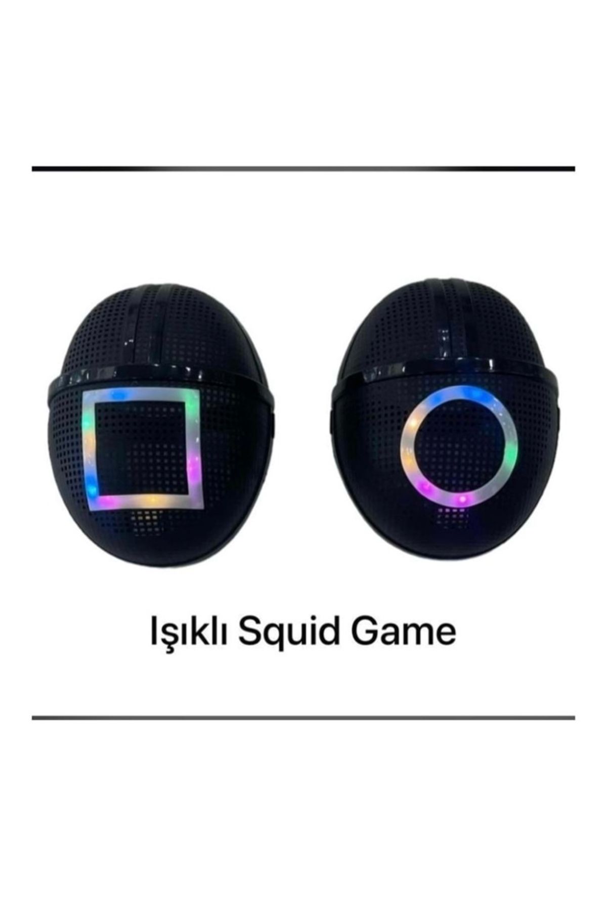 FELİTE IŞIKLI SQUİD GAME MASKE PİL DAHİLDİR 3 FARKLI IŞIK MODLU