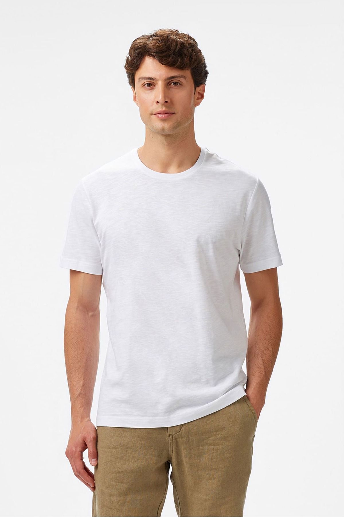 Nautica Erkek Regular Fit T-Shirt - Beyaz