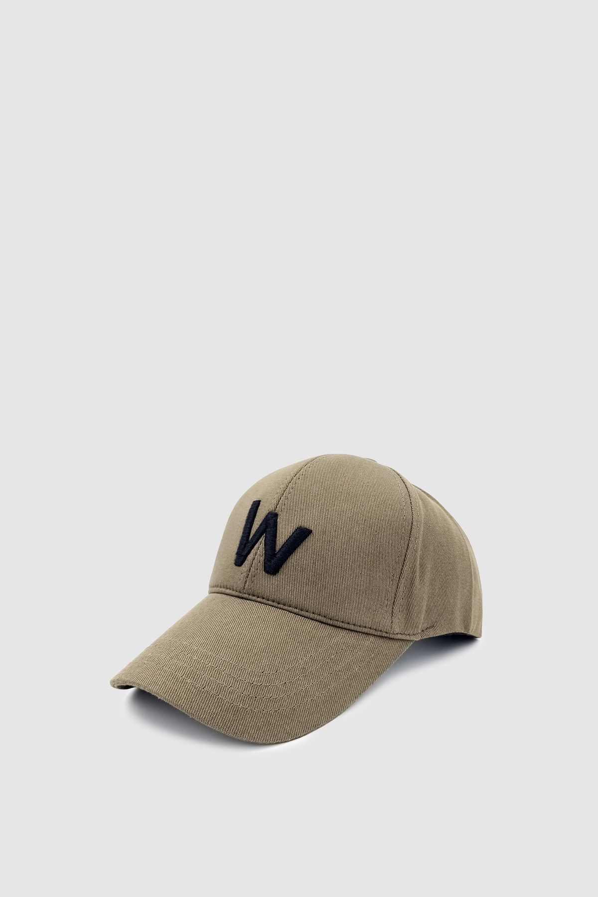 Wuclo W Nakışlı Ayarlanabilir Unisex Spor, Günlük ve Outdoor Şapka / Kep Haki-Siyah