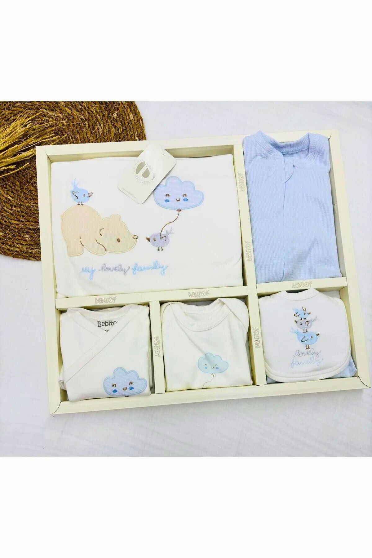 Bebitof My Baby Kumsal % 100 Coton Sevimli Hayvanlar Renkli Desenler İle 10'lu Hastane Çıkışı Özel Seri 1365