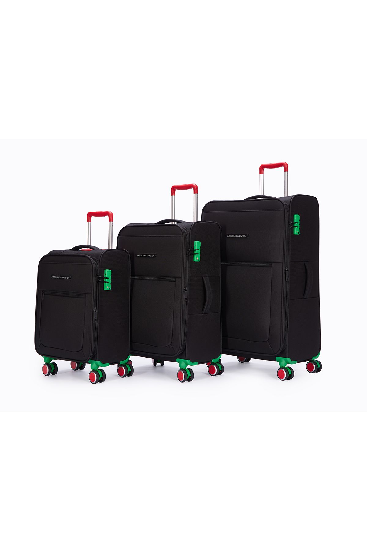 United Colors of Benetton Ultra Light 3'lü Valiz Seti Büyük - Orta ve Kabin Boy BNT2800