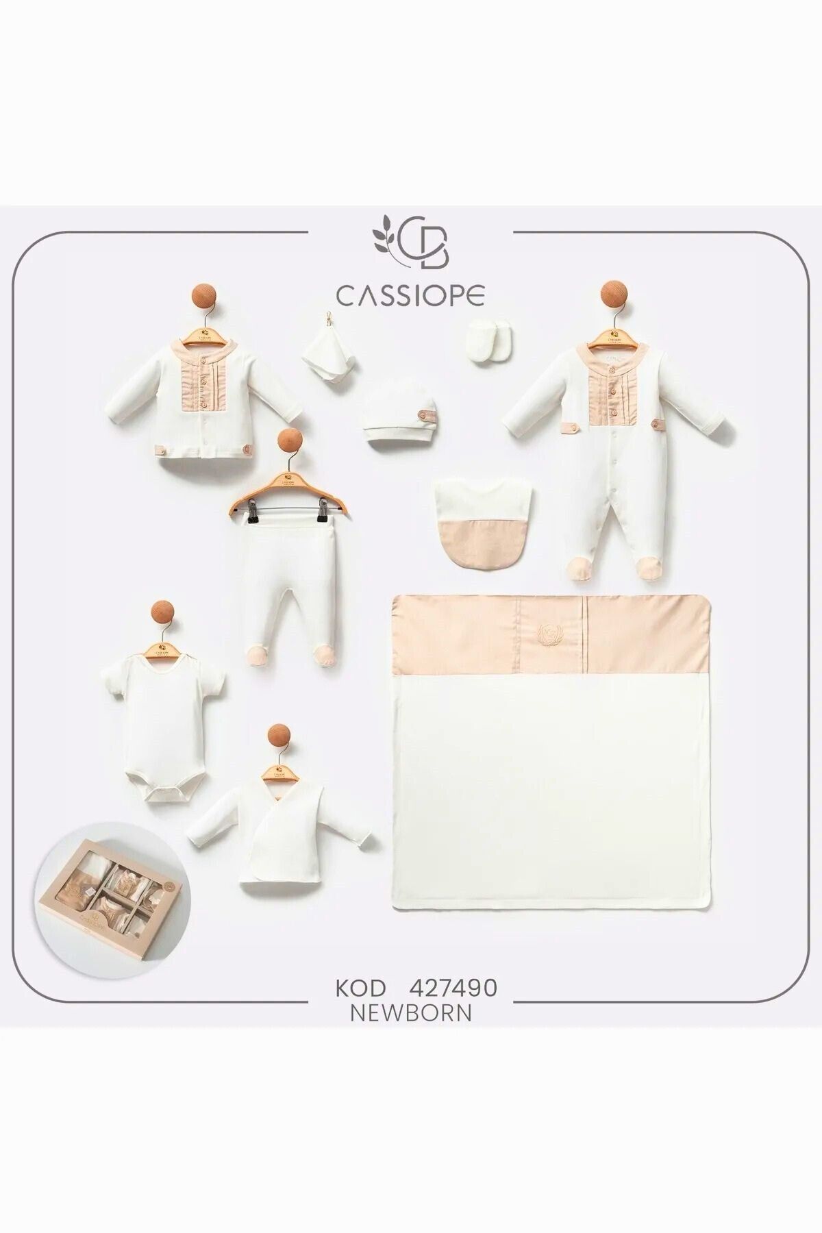 Cassiope My Baby Kumsal % 100 Coton Renkli Desenler İle 10'lu Hastane Çıkışı Özel Seri 427490