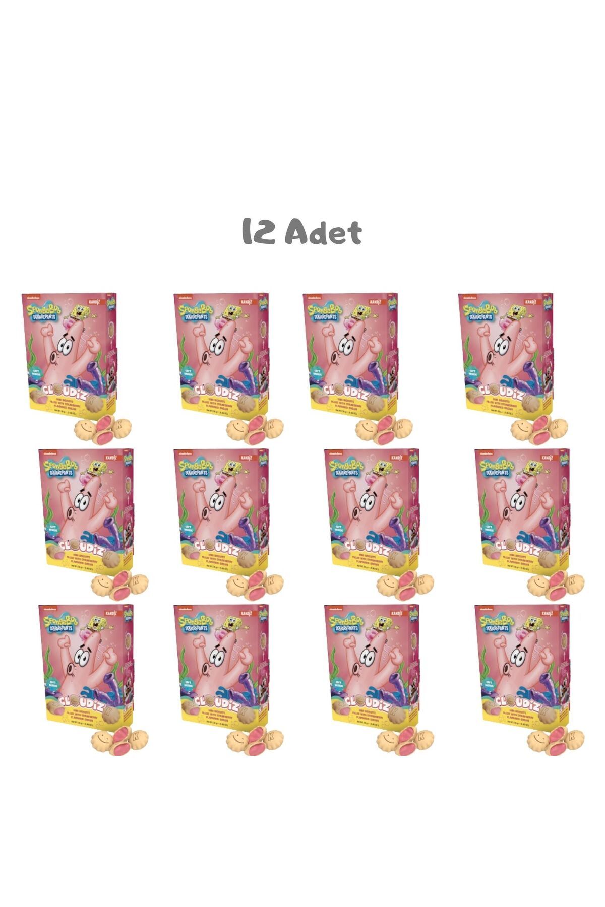 NİCKELODEON Cloudiz Strawberry Nickelodeon 30 Gr. 12 Adet