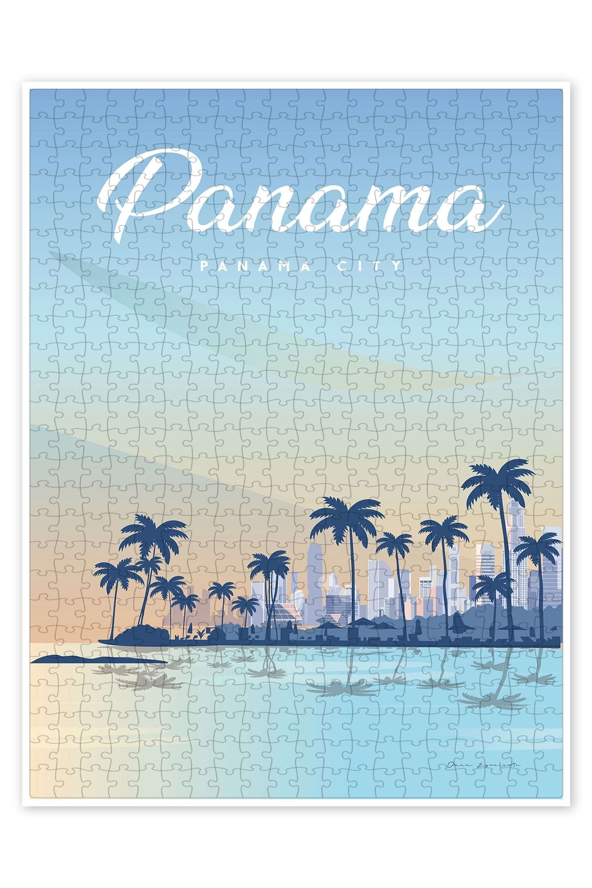Jeronkarji Panama City - Panama 500 Parça Puzzle Yapboz Şehir Manzara Temalı Hobilik