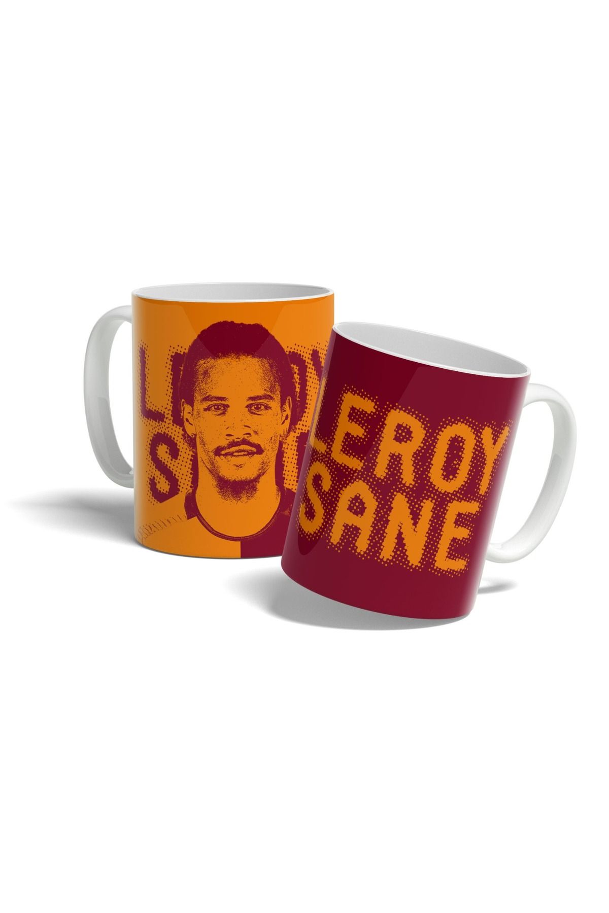 OFFSIDE Leroy Sane Kupa Bardak Sarı Kırmızı Taraftar Leroy Sane Tasarım Baskılı Hediye Kupa Bardak