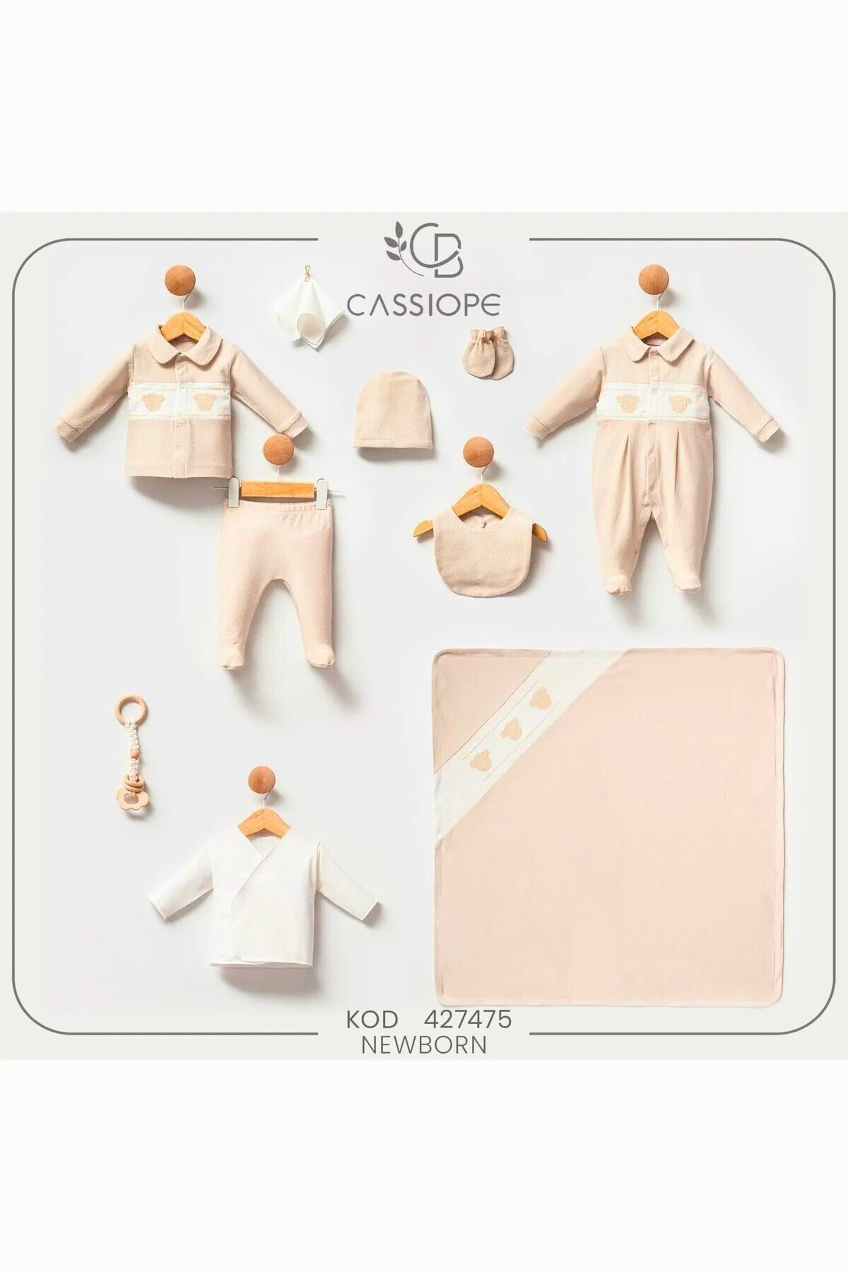 Cassiope My Baby Kumsal % 100 Coton Renkli Desenler İle 10'lu Hastane Çıkışı Özel Seri 427475