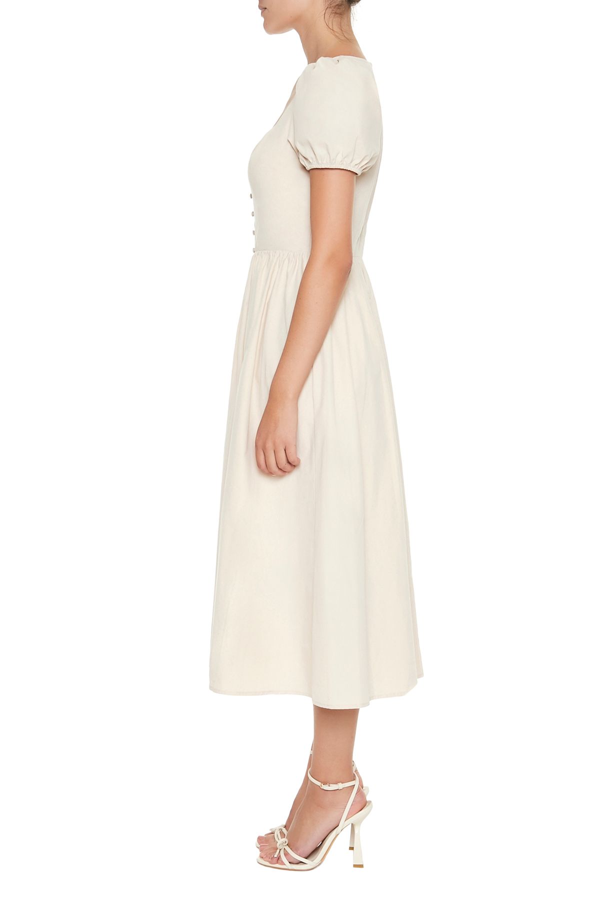 Forever 21 Kol Detaylı A-Line Midi Elbise