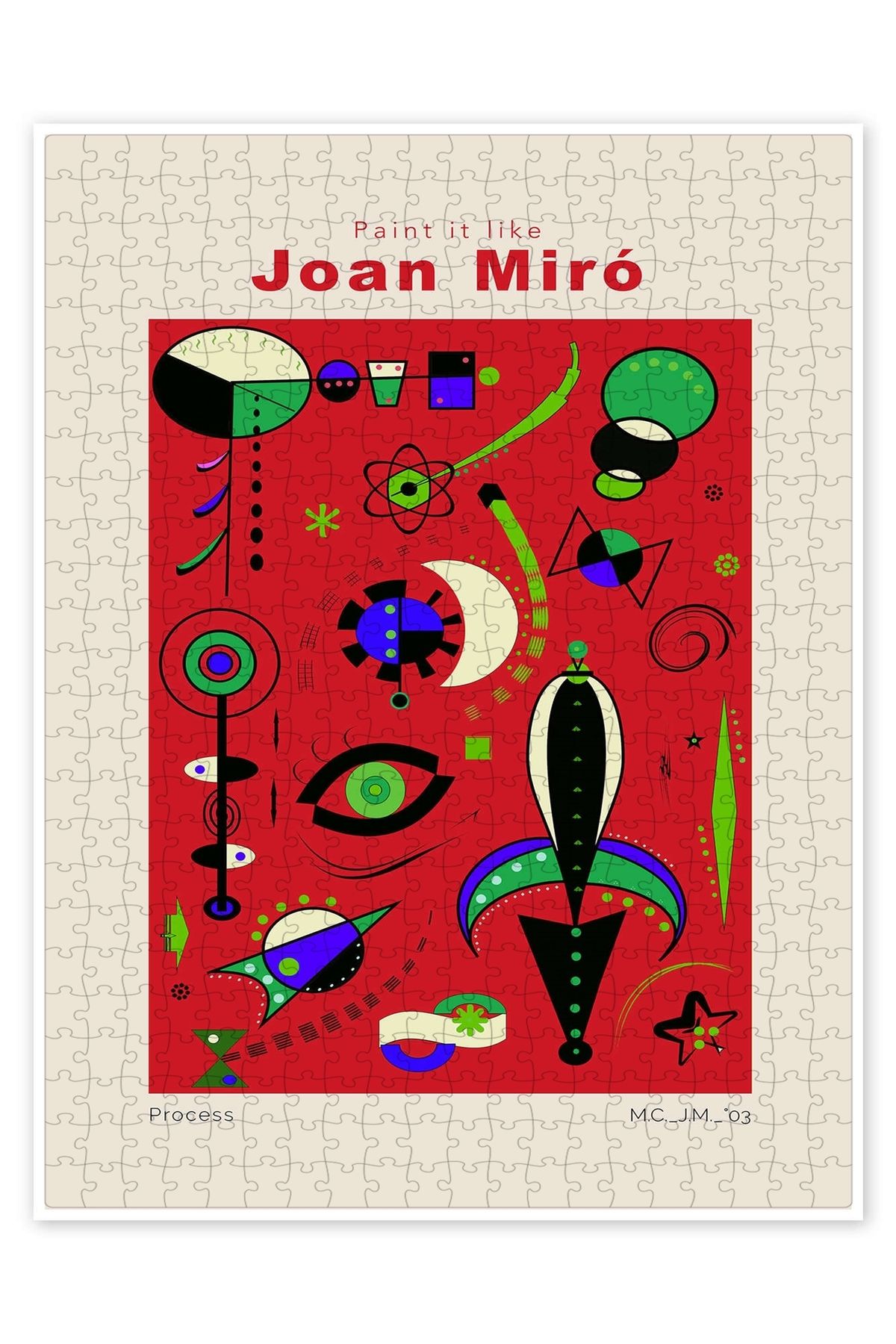 Jeronkarji Joan Miró - Süreç 500 Parça Puzzle Yapboz Bohem Soyut Sanat Temalı
