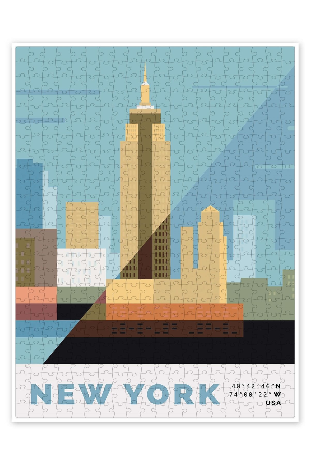 Jeronkarji New York II 500 Parça Puzzle Yapboz Şehir Manzara Temalı Hobilik