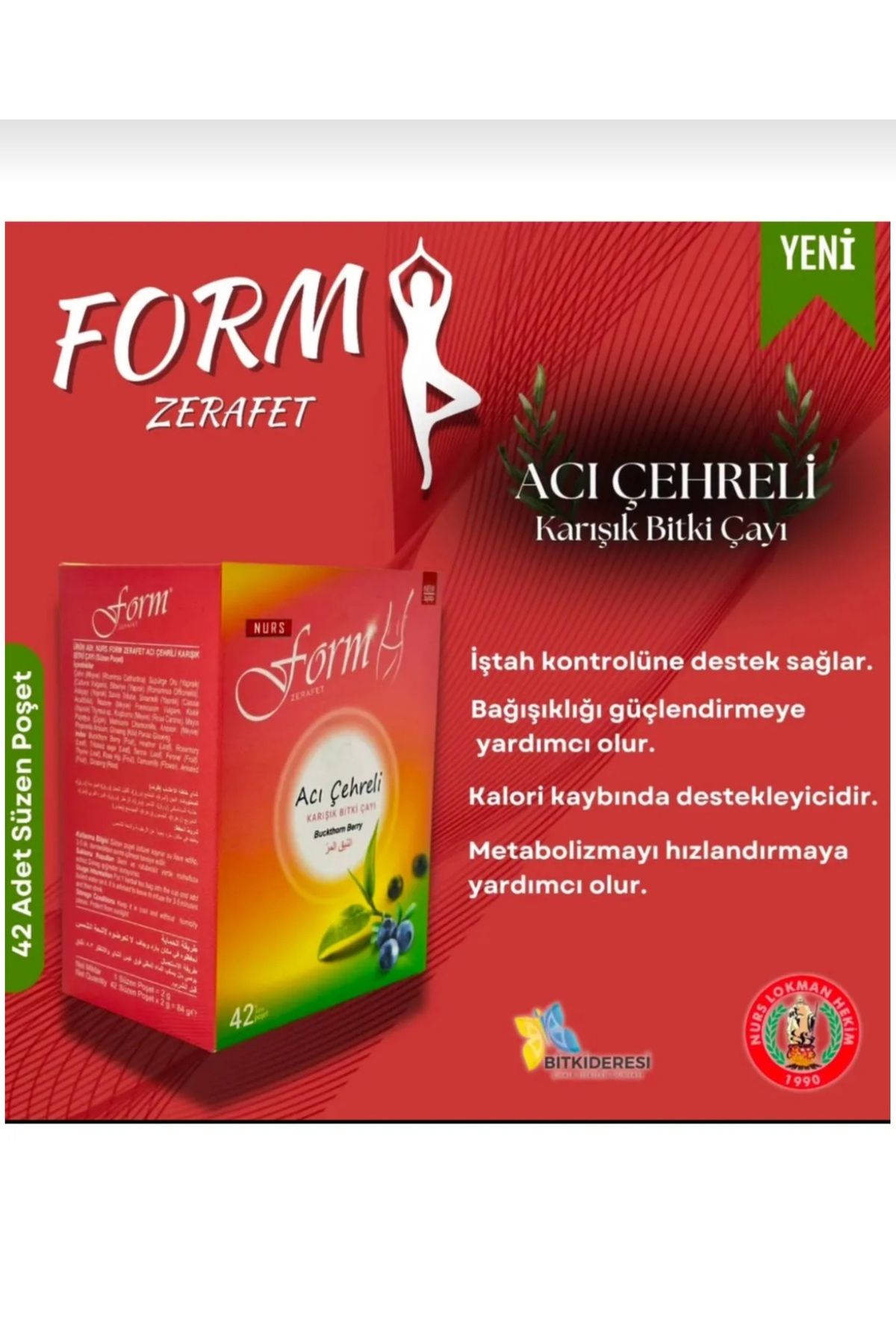 Nurs Acı Çehreli Çay 42'li Detox Çay Bağırsak Çalıştıran Çay