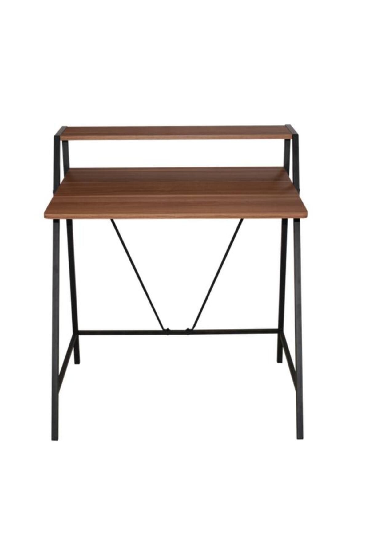 Generic-Micasa Rectangular Shape Computer Desk Walnut and Black 7