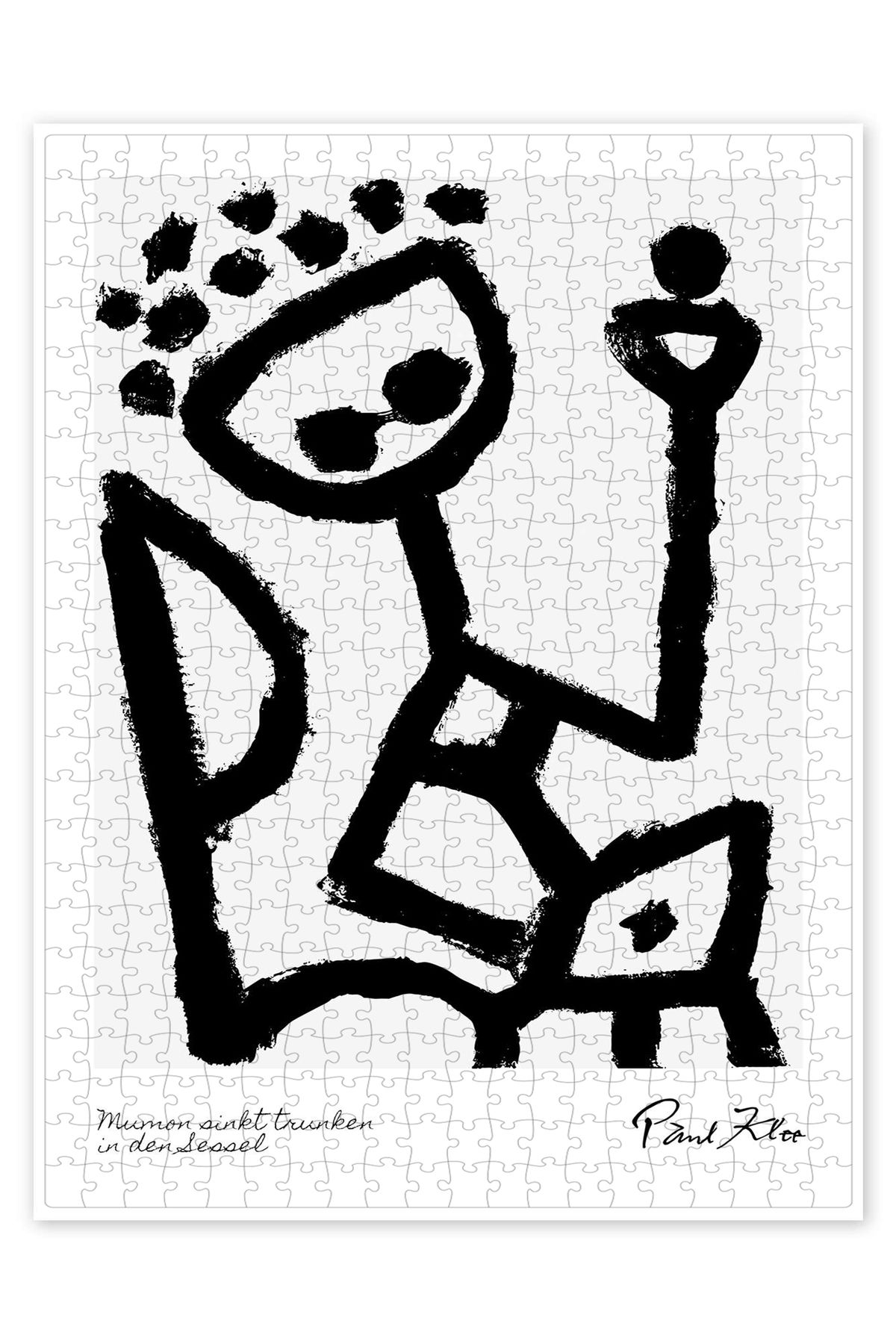 Jeronkarji Mumon Sarhoş Sandalyeye Düşüyor - Klee 500 Parça Puzzle Yapboz Bohem Soyut Sanat Temalı