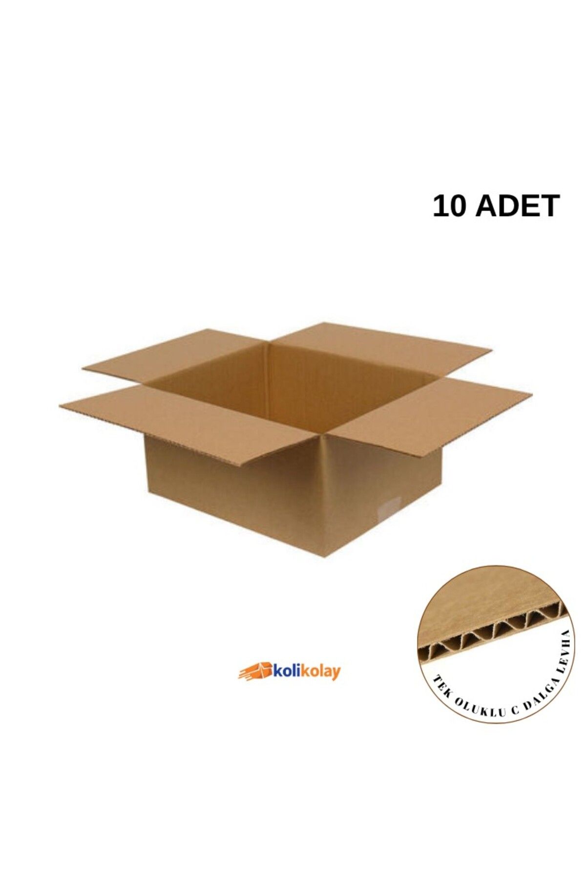 KOLİ KOLAY 38x28x17,5cm Tek Oluklu Koli 10 Adet