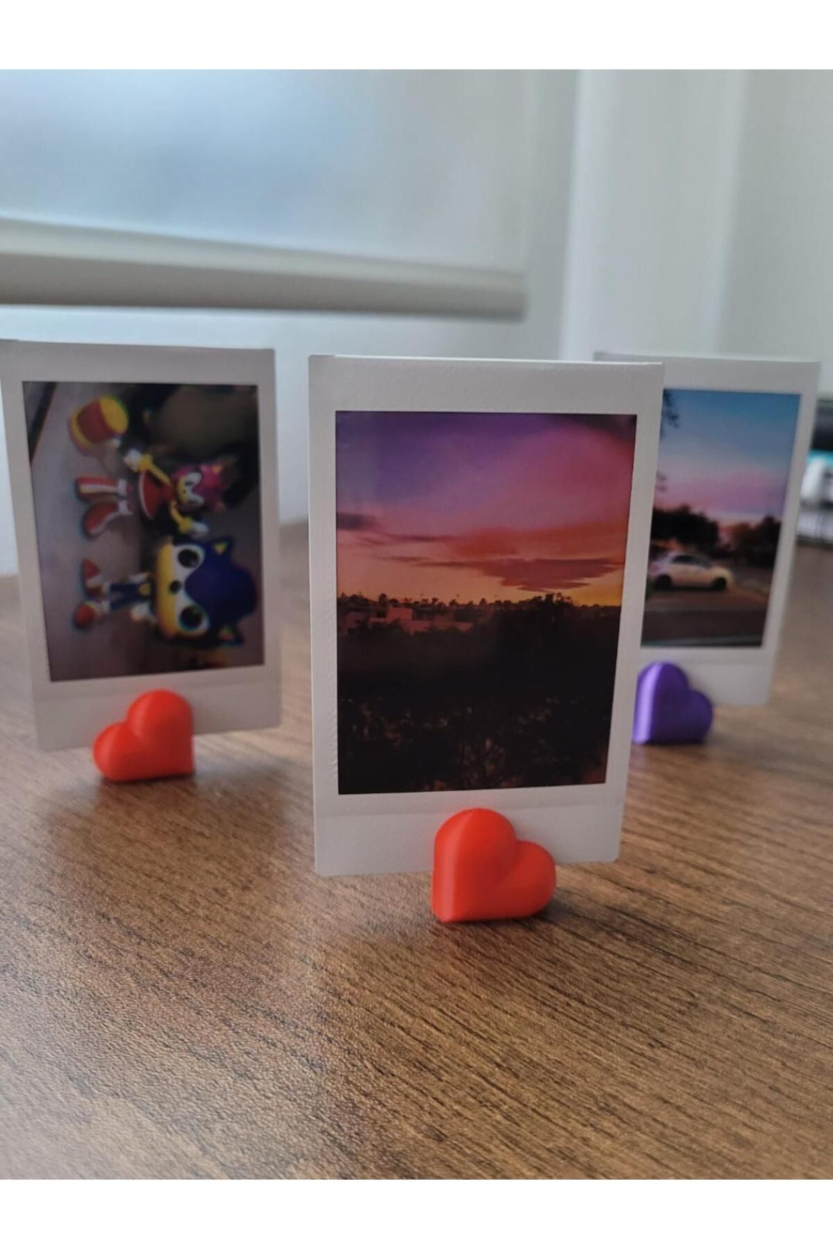 aysatelier Kalp Fotoğraf Standı 3'lü Set