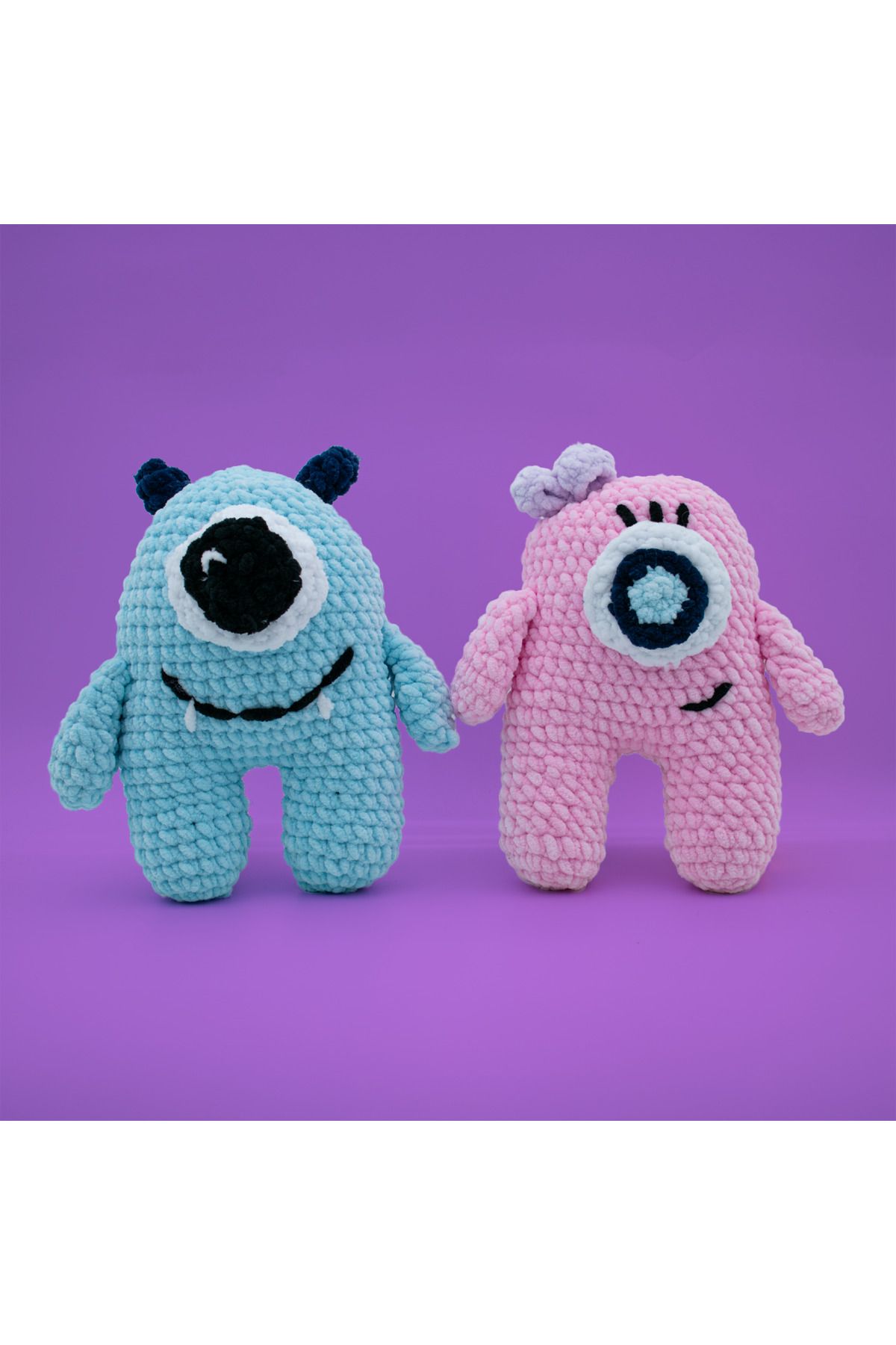 Self Uzaylı Çift Koleksiyonu Örgü Öğrenme Seti Amigurumi Kiti Kendin Yap Örgü Oyuncak Tığ Seti