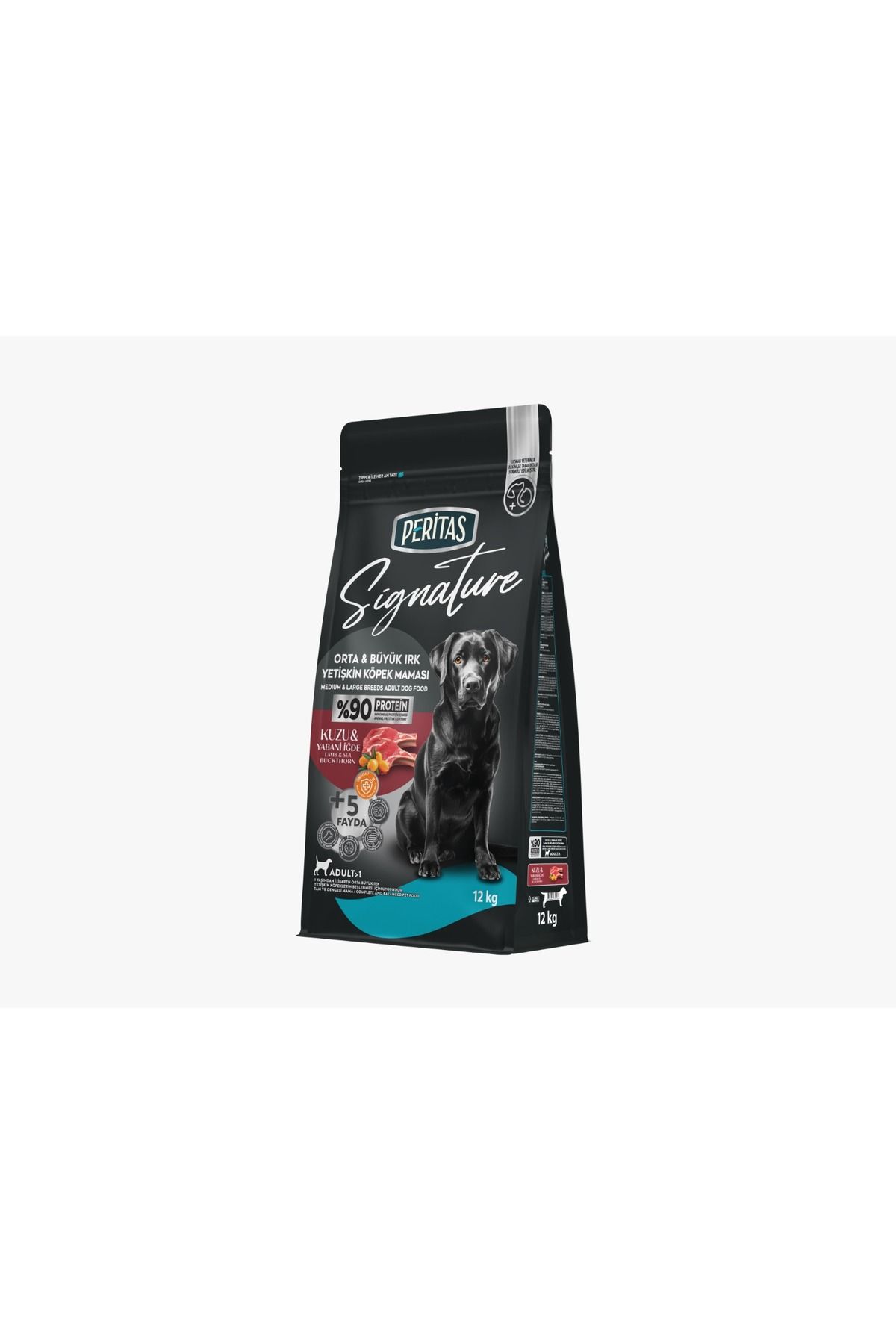 PERİTAS SİGNATURE ORTA VE BÜYÜK IRK YETİŞKİN KUZULU KÖPEK MAMASI 12 KG